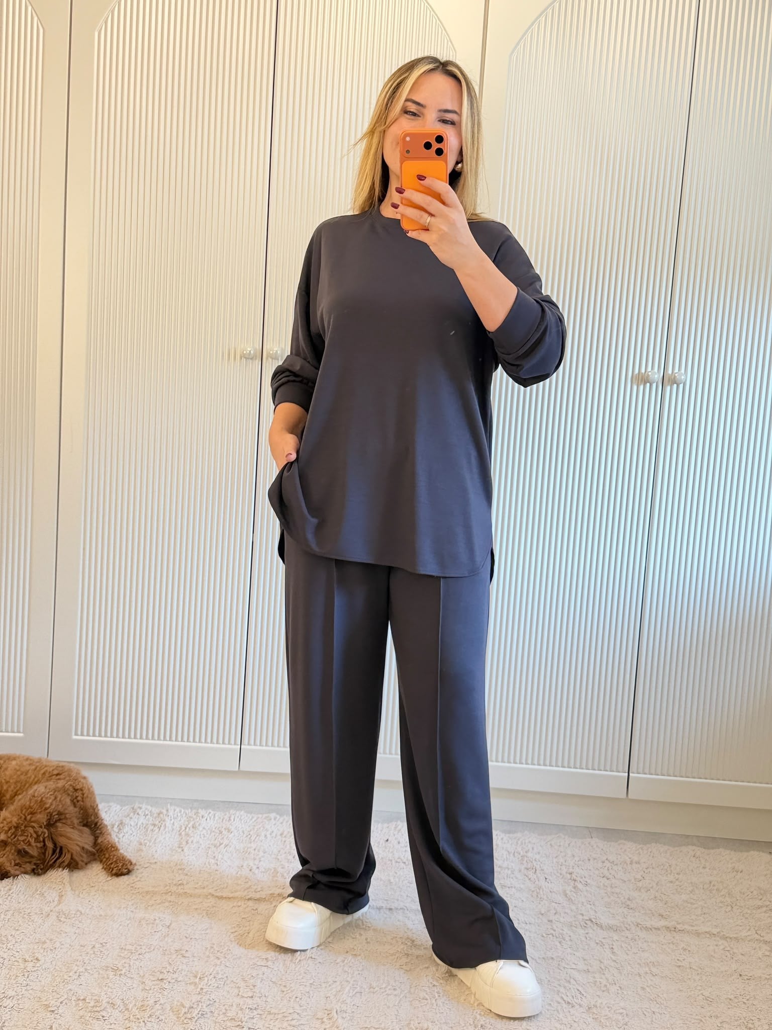 9890 Antrasit Modal Eşofman Takım
