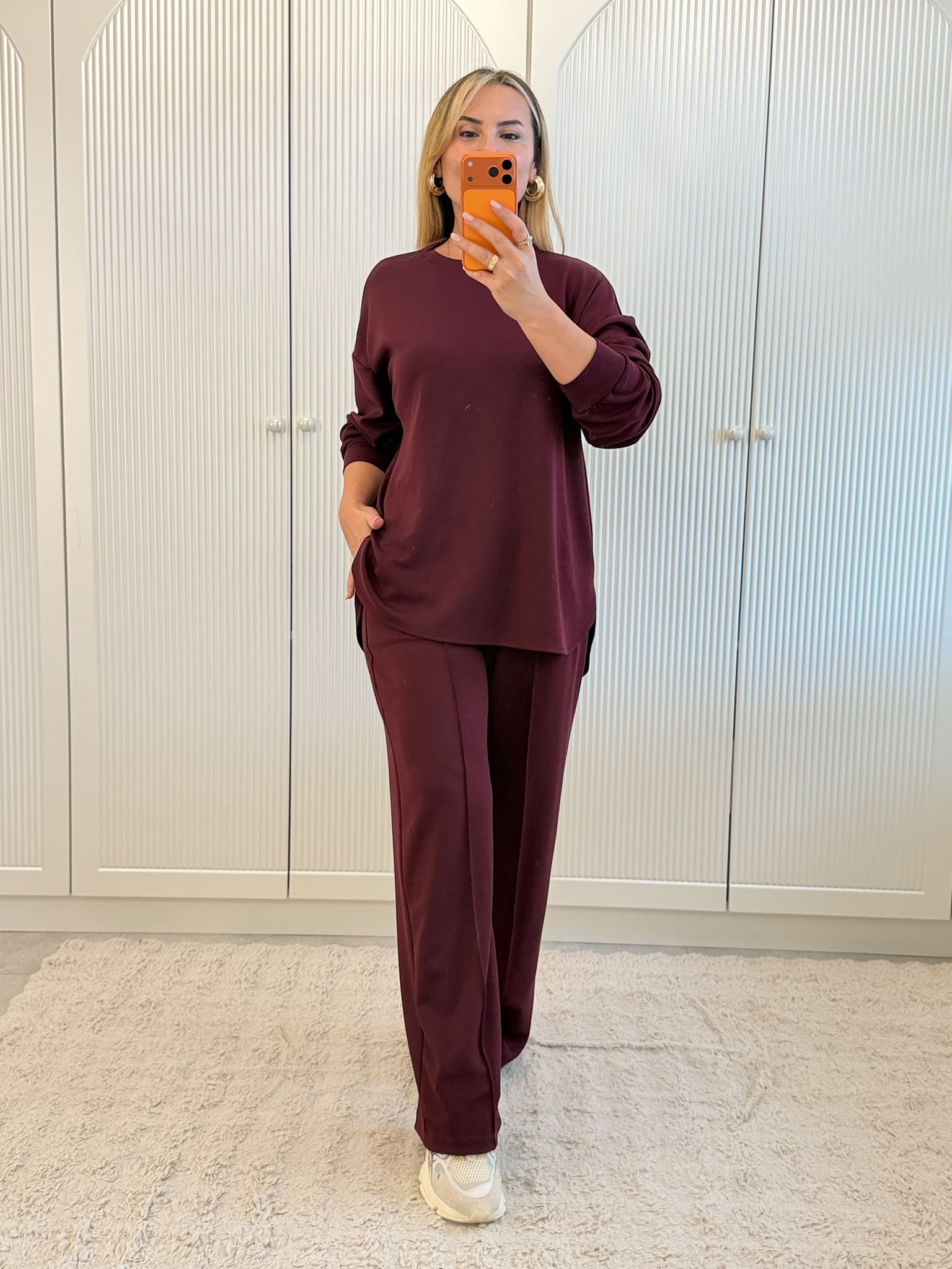 9844 Bordo Modal Eşofman Takım