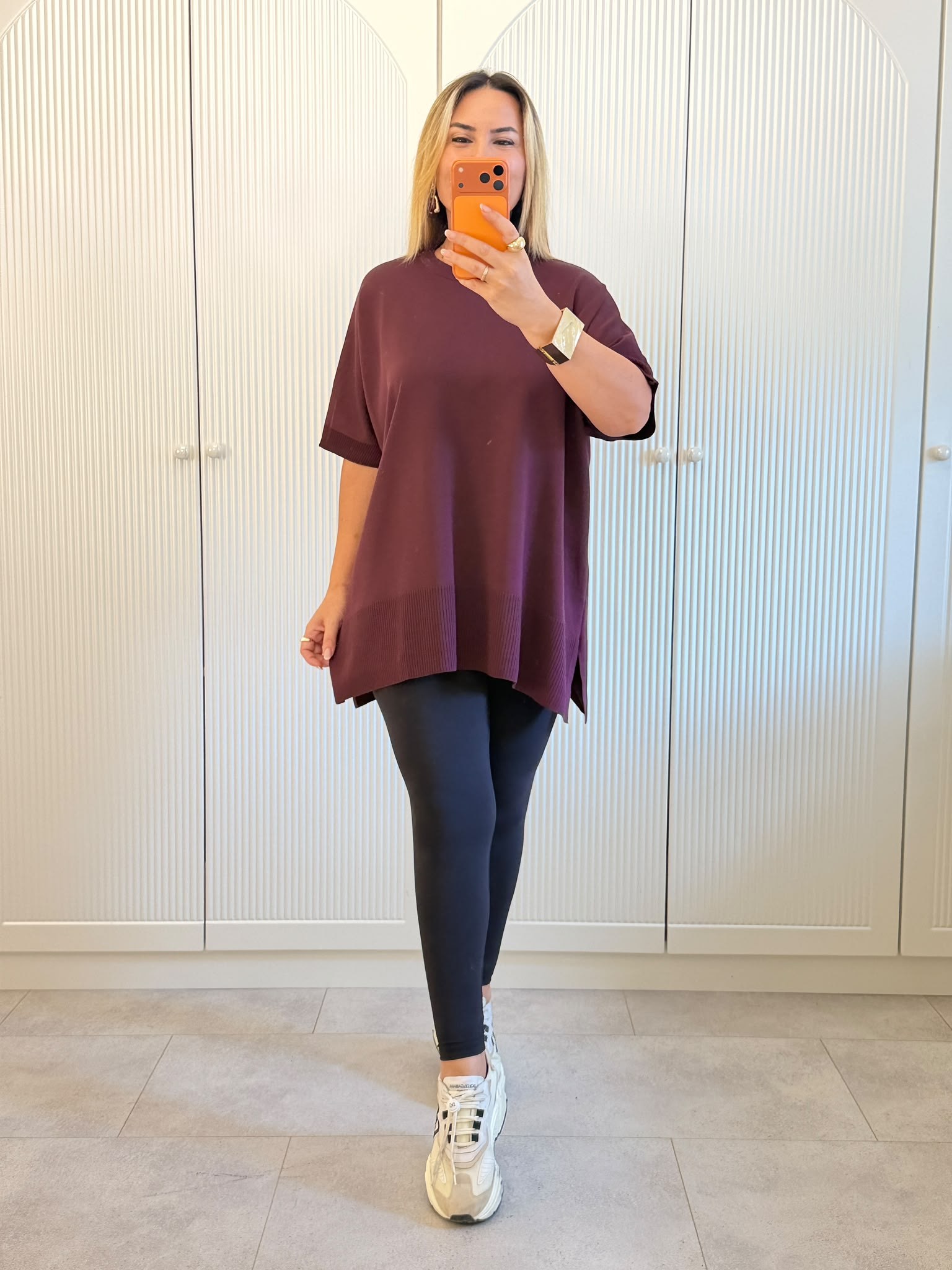 9764 Bordo Yırtmaçlı Triko