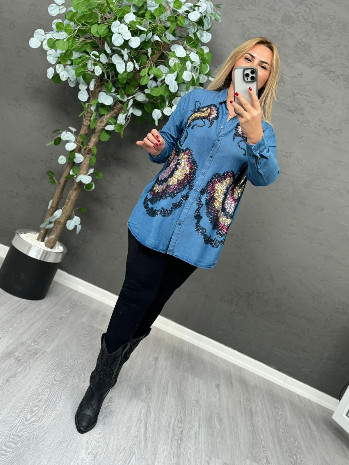 5560 Oversize Liyosel Gömlek