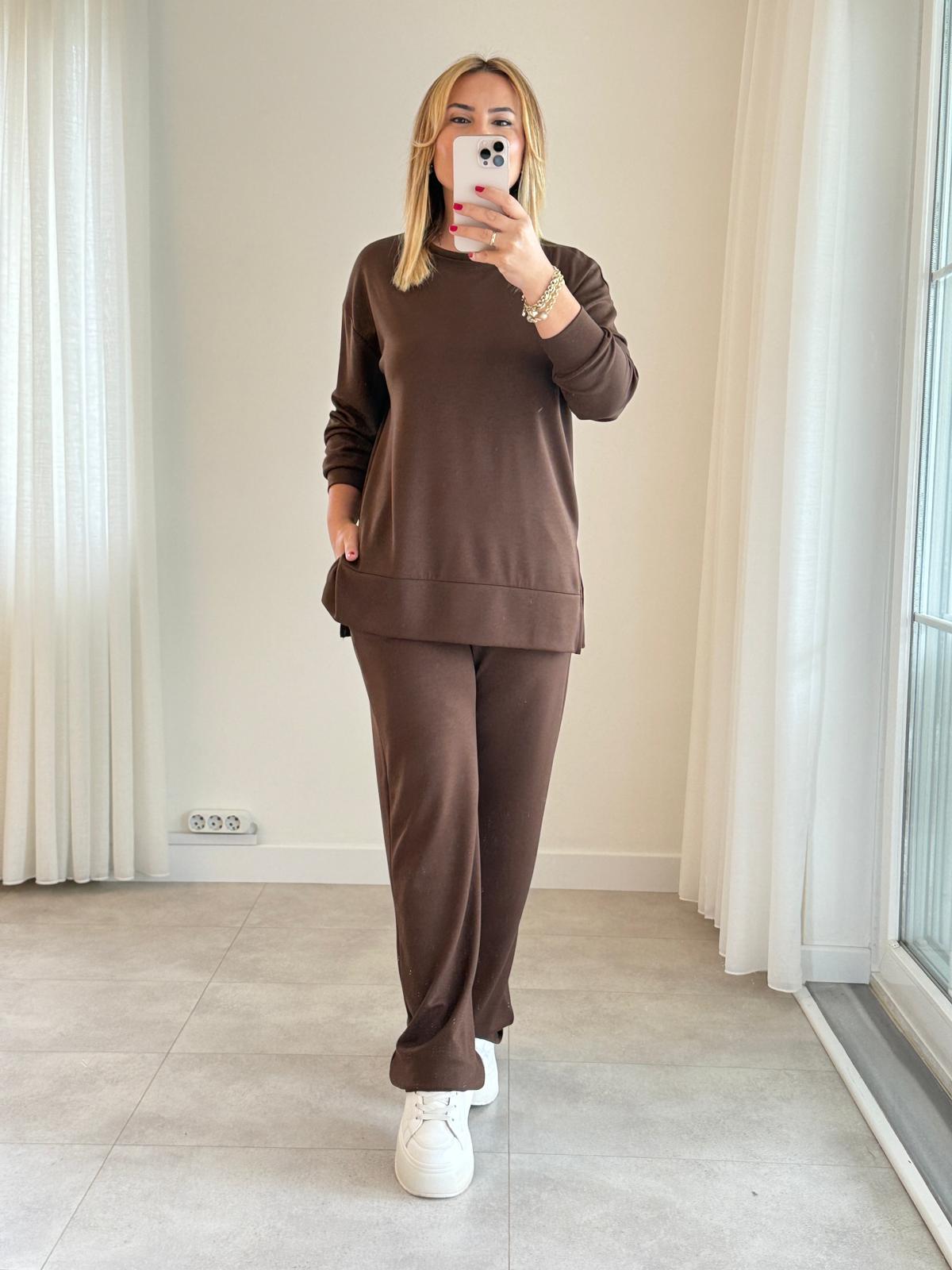 8615 Kahve Orj Marka Eşofman Takımı