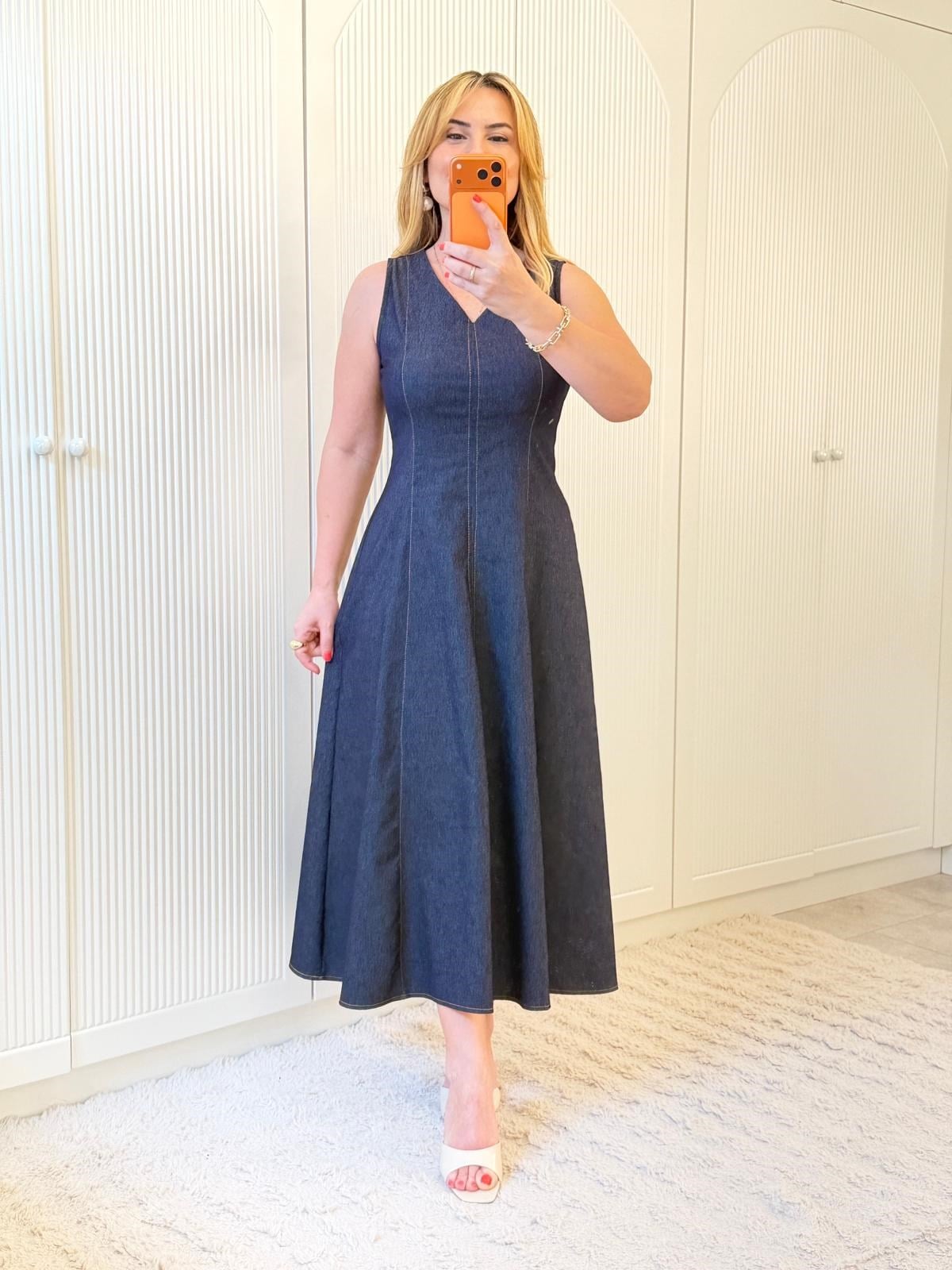 9329 Lacivert Jean Elbise