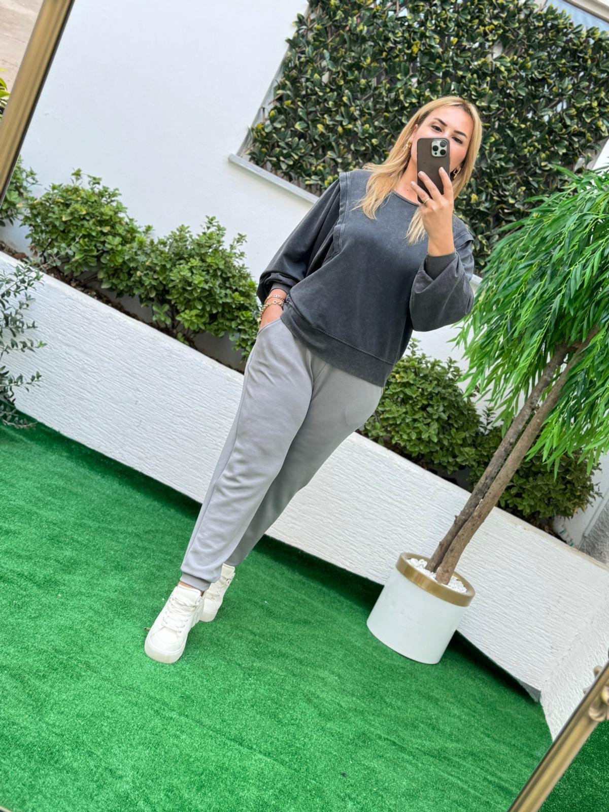 5410 Orj Marka Yıkamalı Sweat