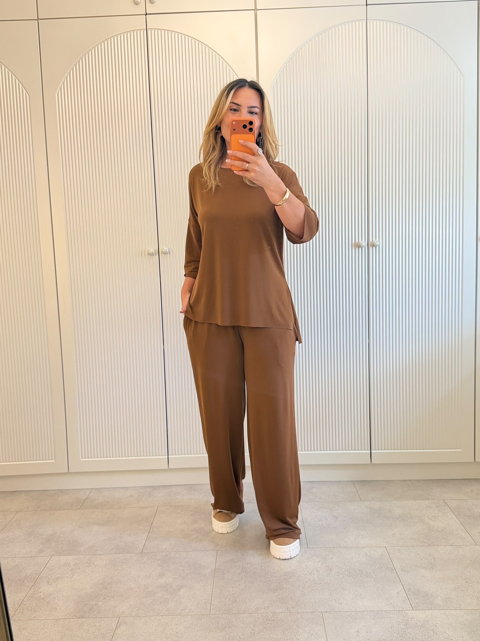 9709 Kahve Yarım Kol Takım