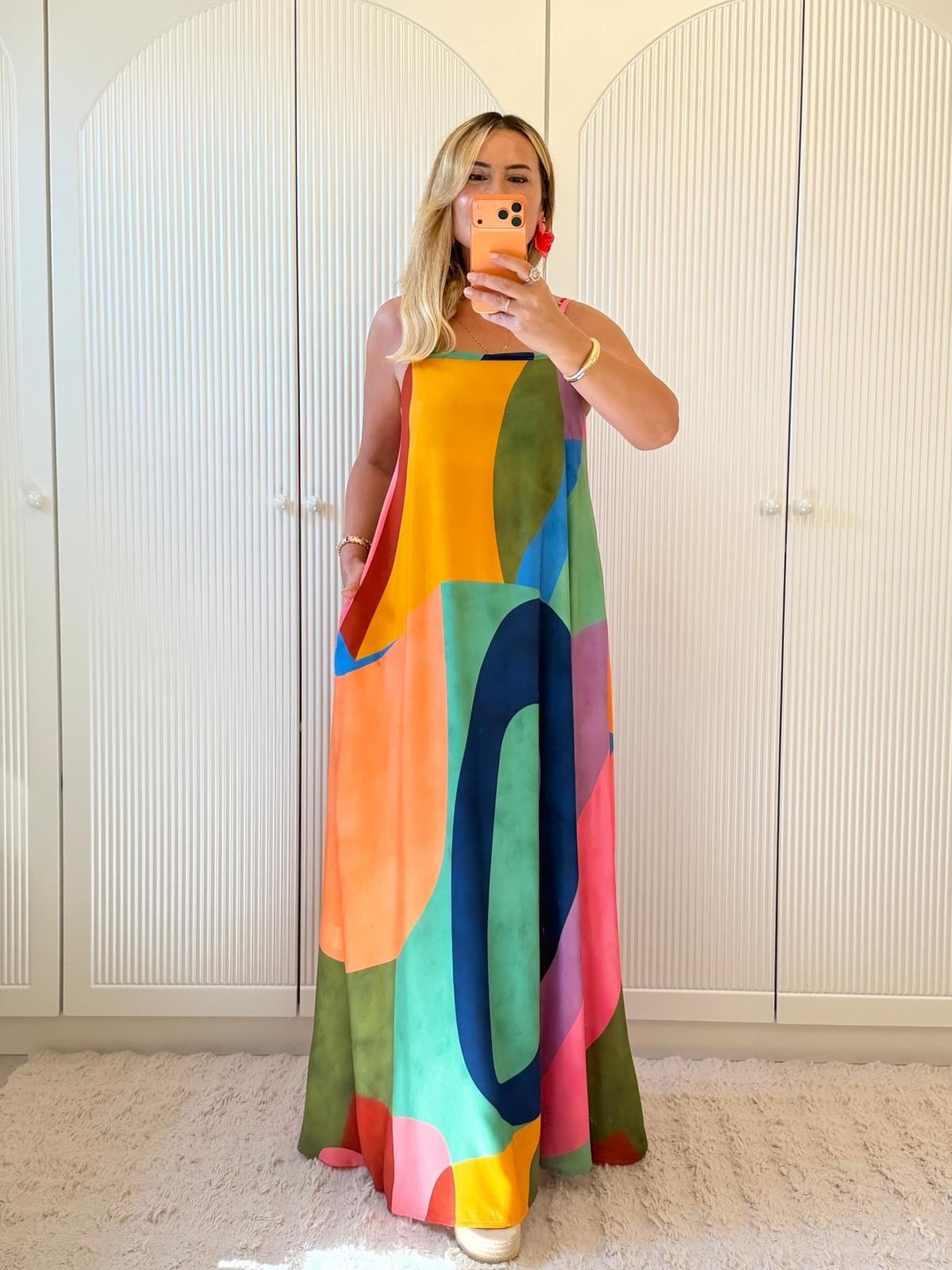 9427 Çan Etekli Maxi Elbise