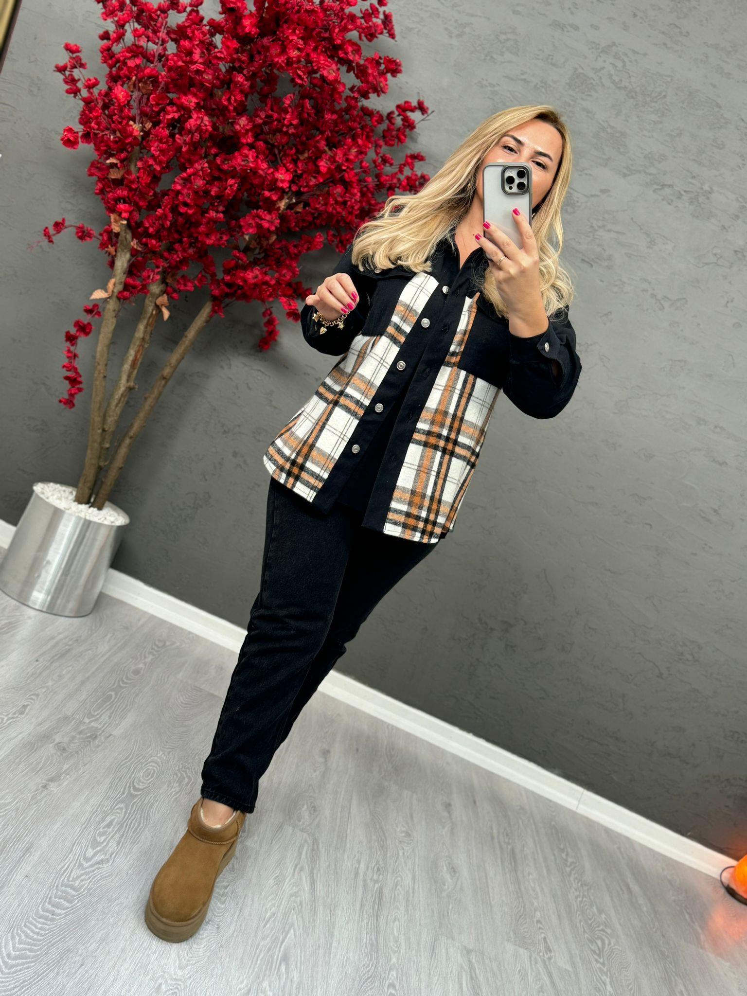 5505 Jean Detay Oduncu Gömlek Ceket