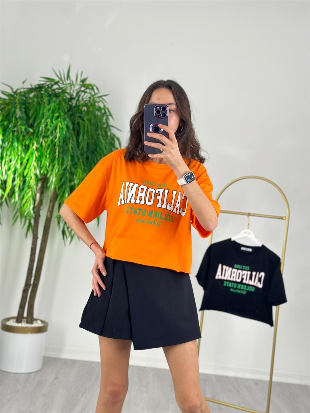 TURUNCU CALİFORNİA TSHİRT