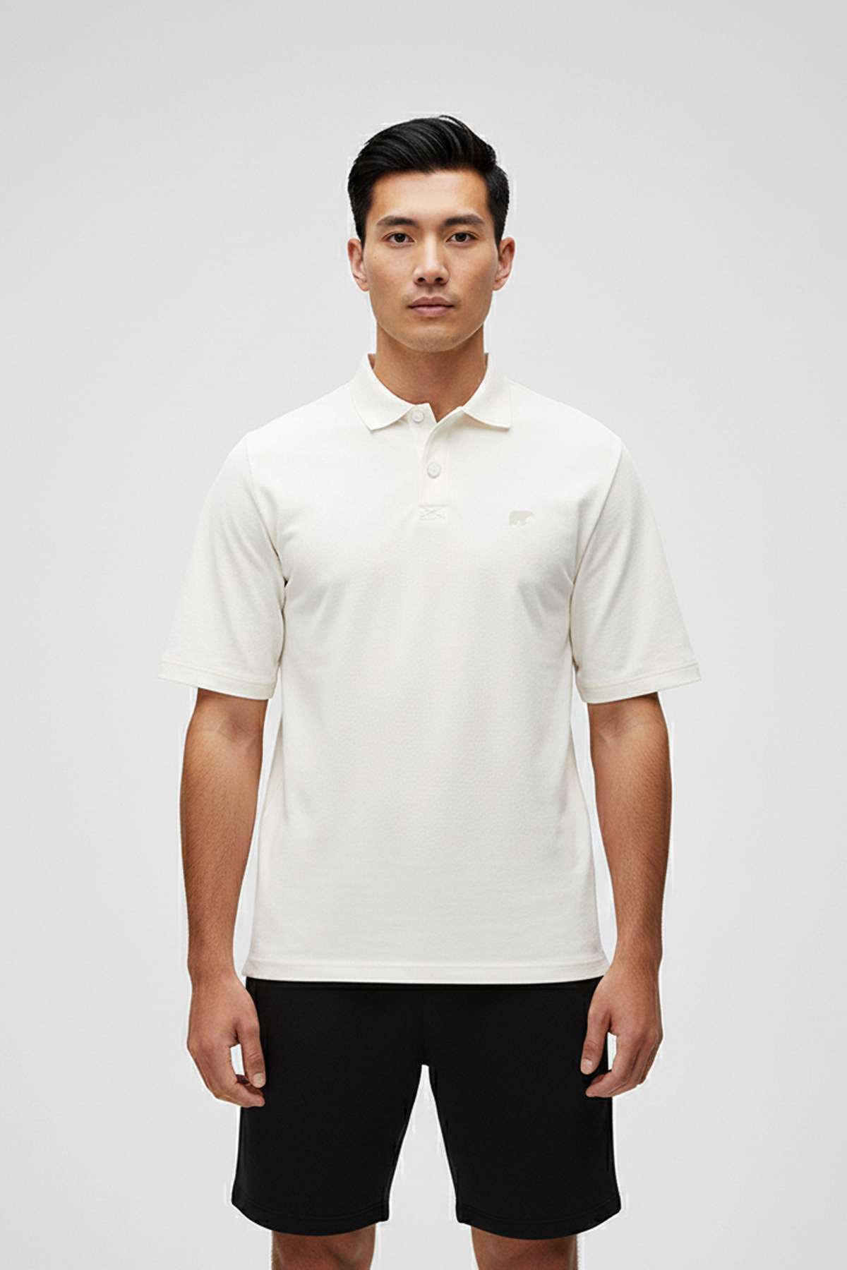 City Walker Beyaz Polo Yaka Erkek Tişört