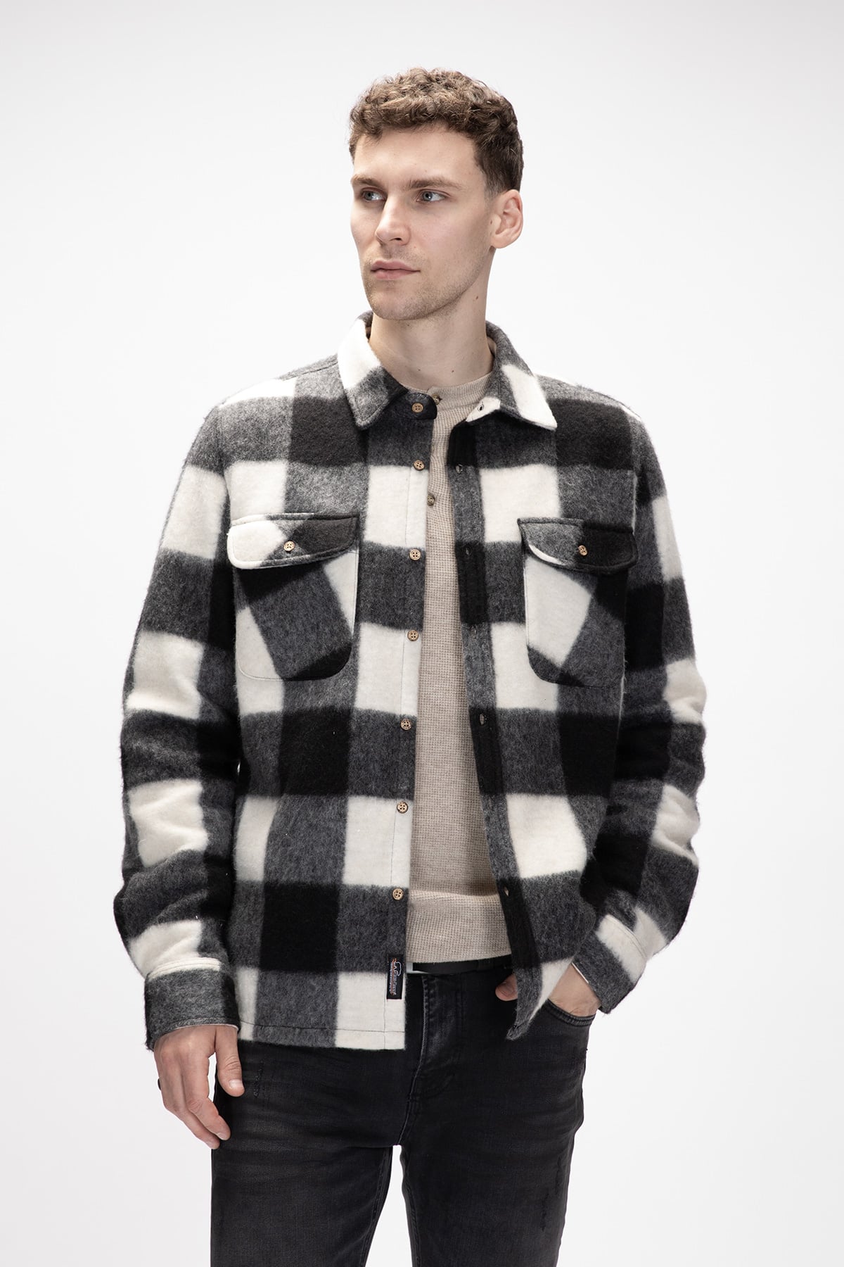 TORRES SHIRT TARTAN SHIRT SİYAH  MAN SHIRT TORRES SHIRTTORRES SHIRT