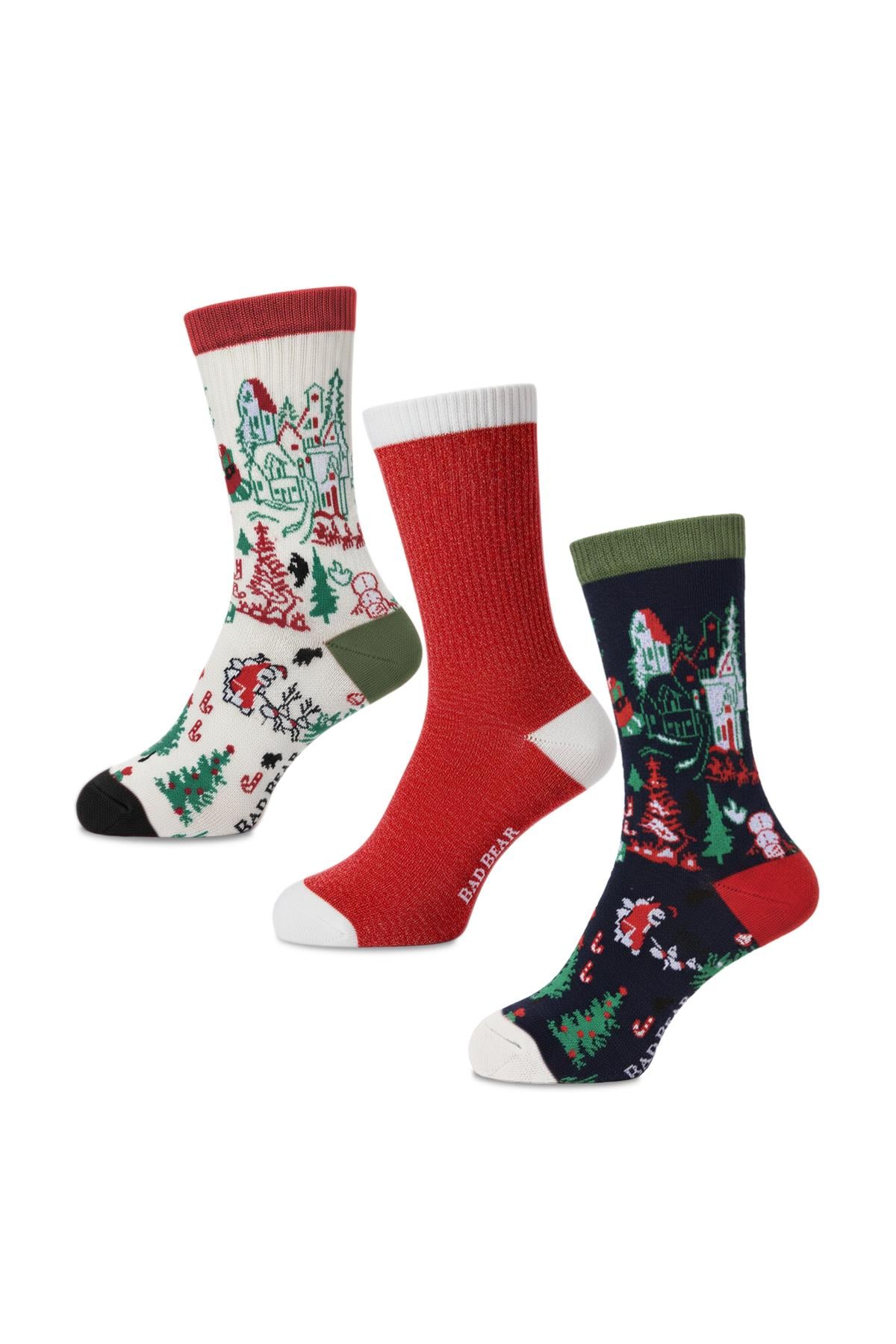 Pine Tree Çok Renkli Unisex 3lü Çorap