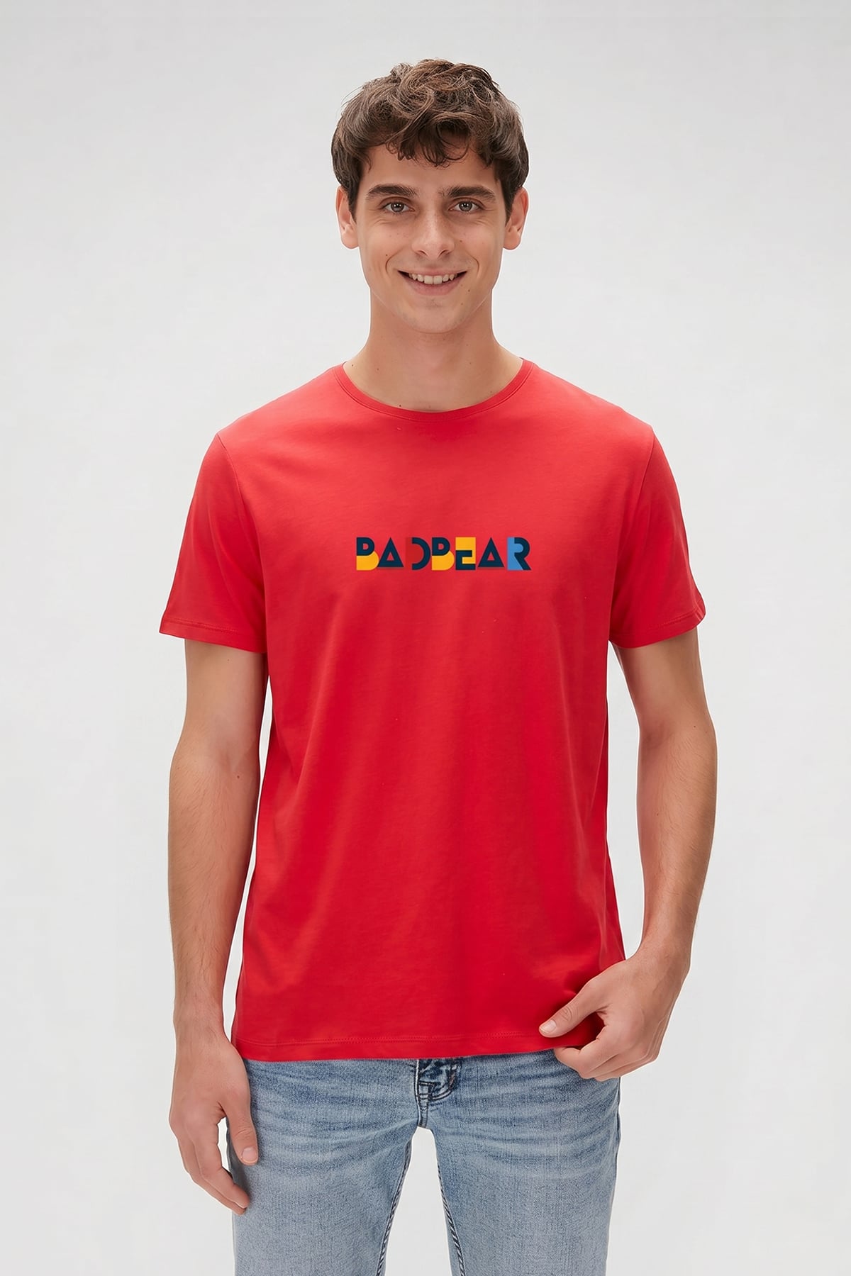 RETRO COLORS T-SHIRT PRINTED T-SHIRT KIRMIZI  MAN T-SHIRT RETRO COLORS T-SHIRTRETRO COLORS T-SHIRT