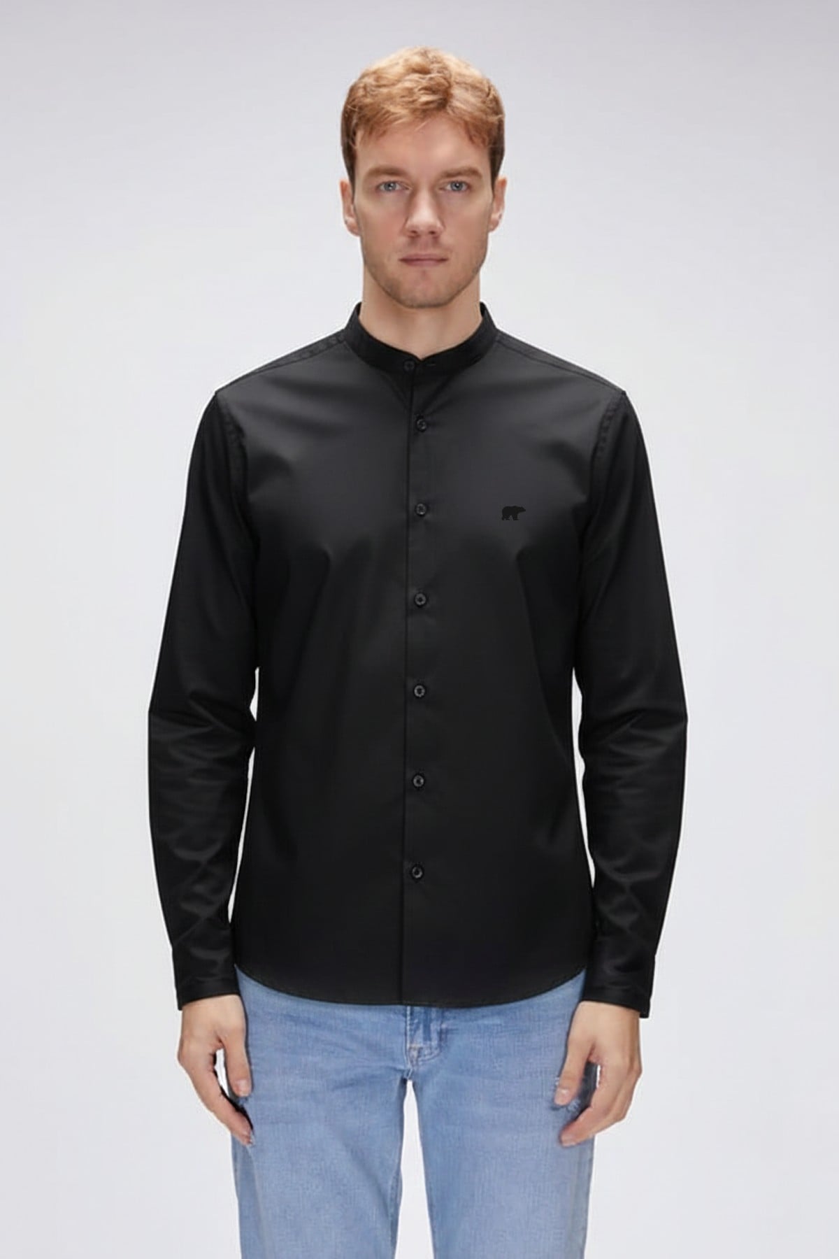 CRUDE SHIRT BASIC SHIRT SİYAH DÜĞMELİ MAN SHIRT CRUDE SHIRTCRUDE SHIRT