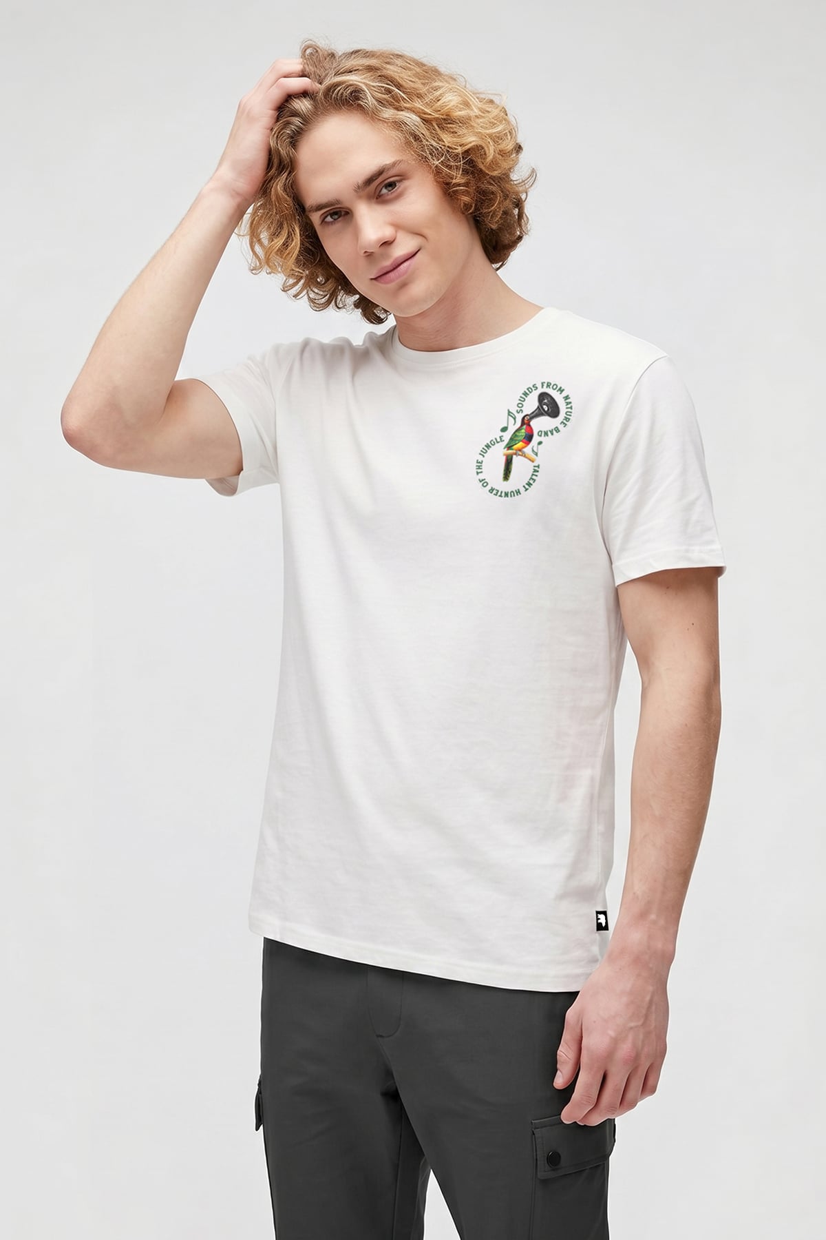 NATURE BAND T-SHIRT PRINTED T-SHIRT BEYAZ  MAN T-SHIRT NATURE BAND T-SHIRTNATURE BAND T-SHIRT