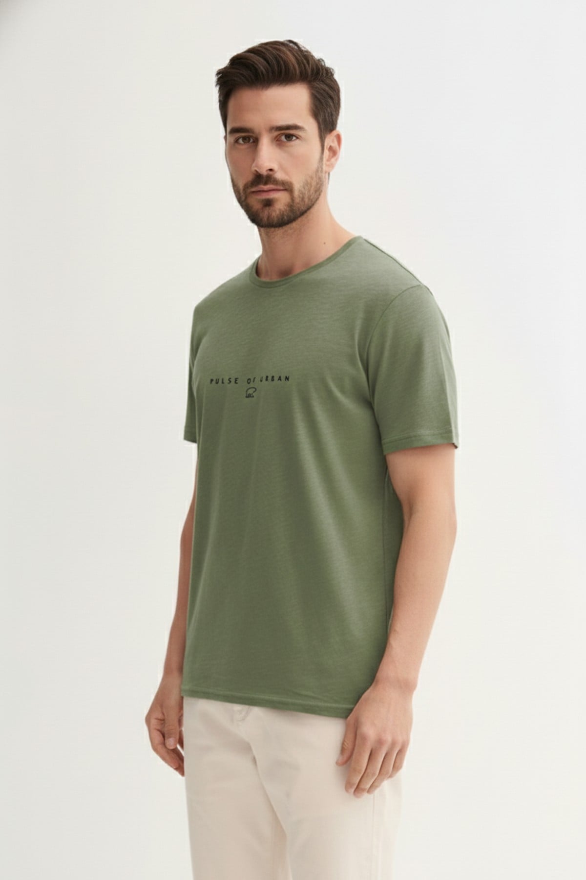 PULSE T-SHIRT PRINTED T-SHIRT SOLUK YEŞİL  MAN T-SHIRT PULSE T-SHIRTPULSE T-SHIRT