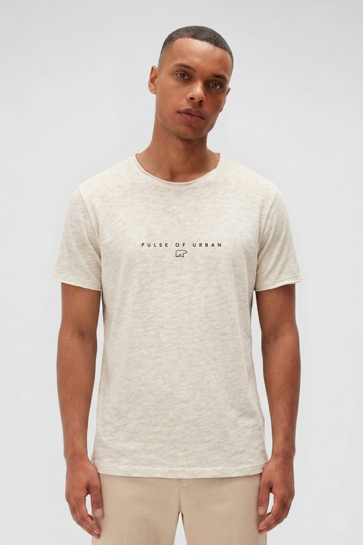 PULSE T-SHIRT PRINTED T-SHIRT BEYAZ  MAN T-SHIRT PULSE T-SHIRTPULSE T-SHIRT