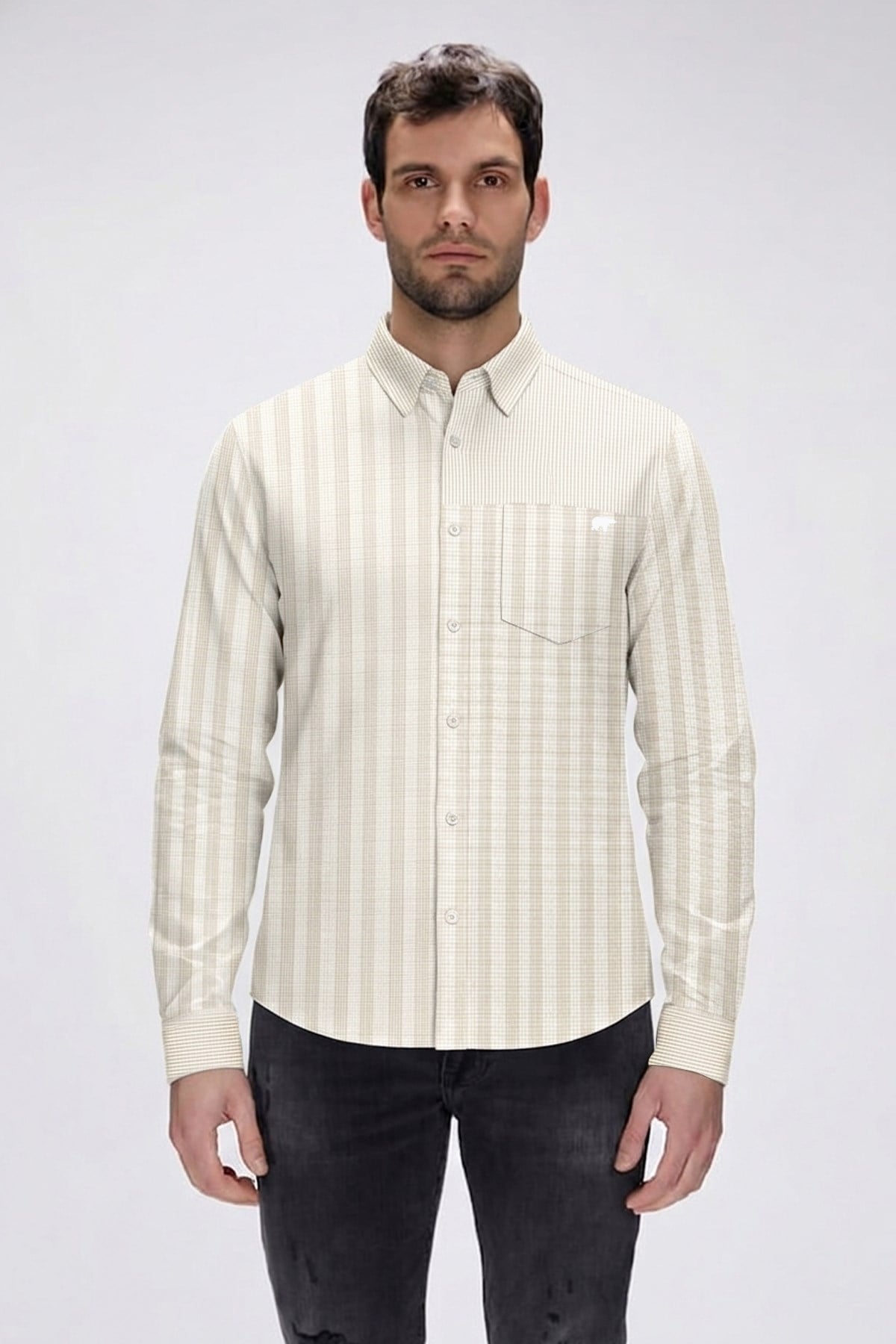 Essentıal Bej Erkek Gömlek