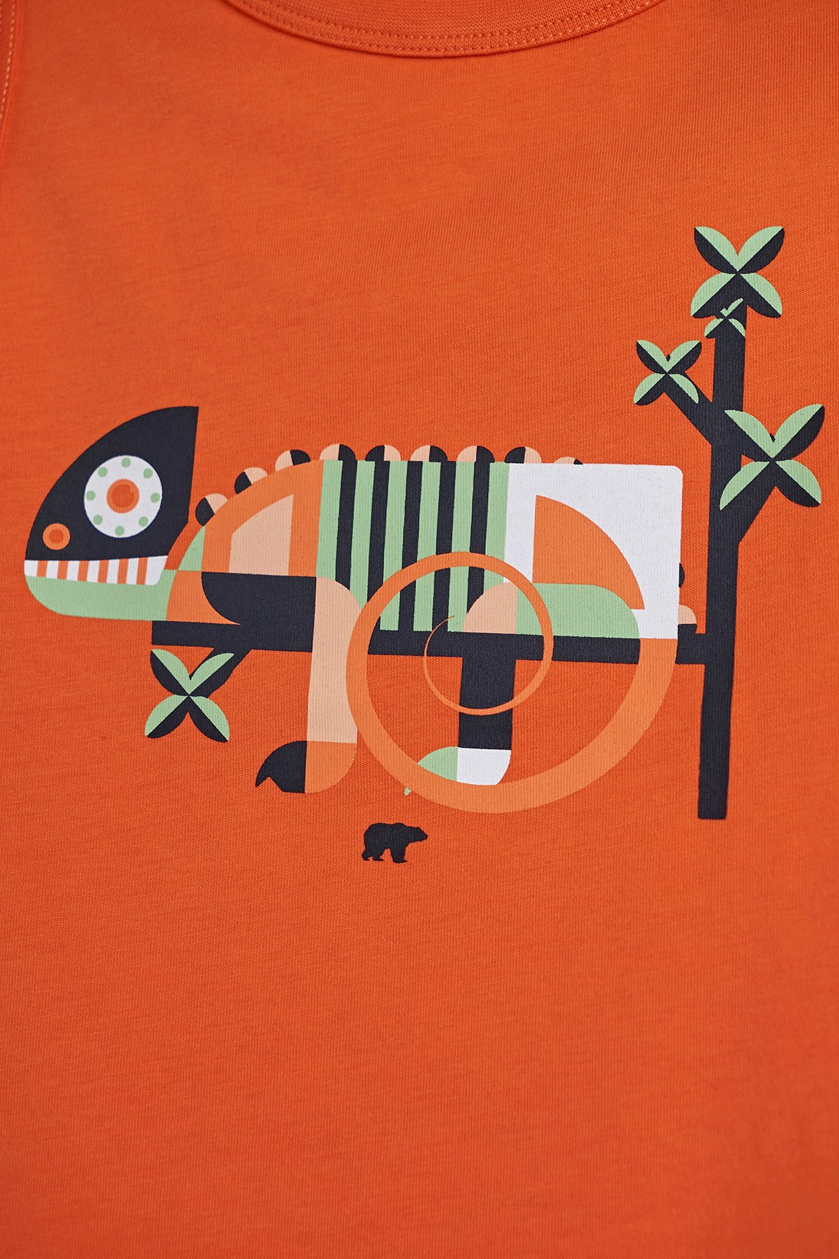 Jonah Turuncu Baskılı Çocuk Atlet