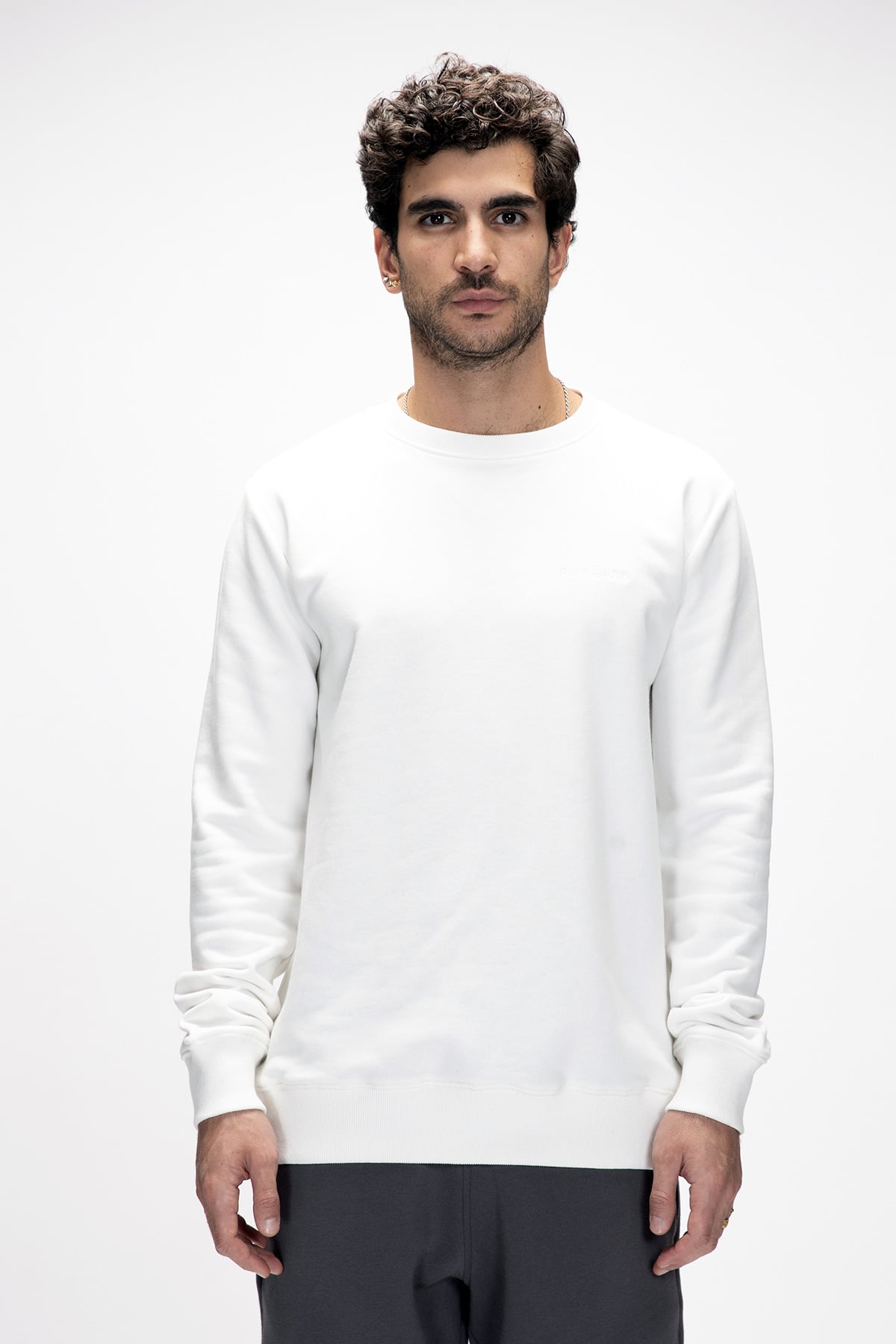 Inner Beyaz Crewneck Erkek Sweatshirt