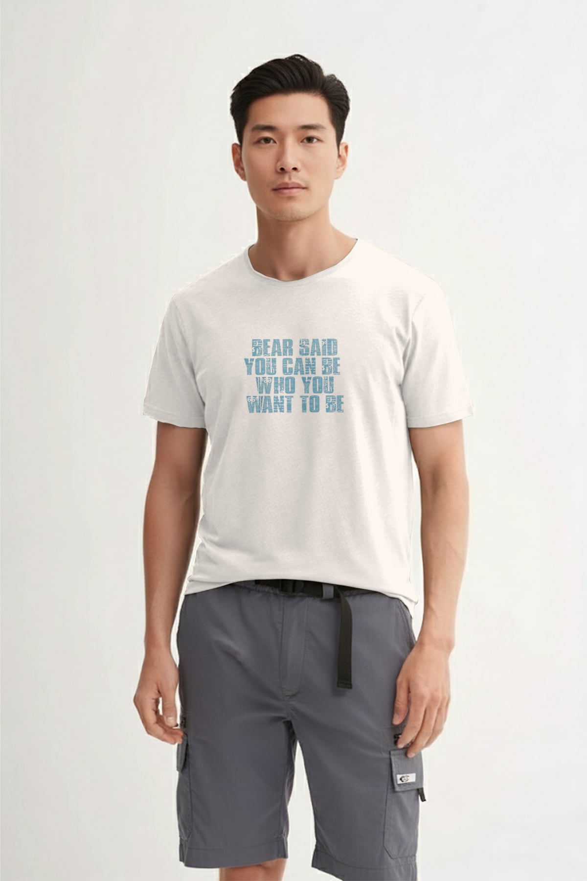 BEAR SAID T-SHIRT PRINTED T-SHIRT BEYAZ  MAN T-SHIRT BEAR SAID T-SHIRTBEAR SAID T-SHIRT