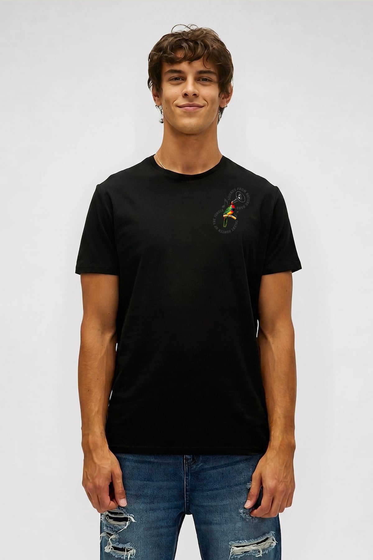 NATURE BAND T-SHIRT PRINTED T-SHIRT SİYAH  MAN T-SHIRT NATURE BAND T-SHIRTNATURE BAND T-SHIRT