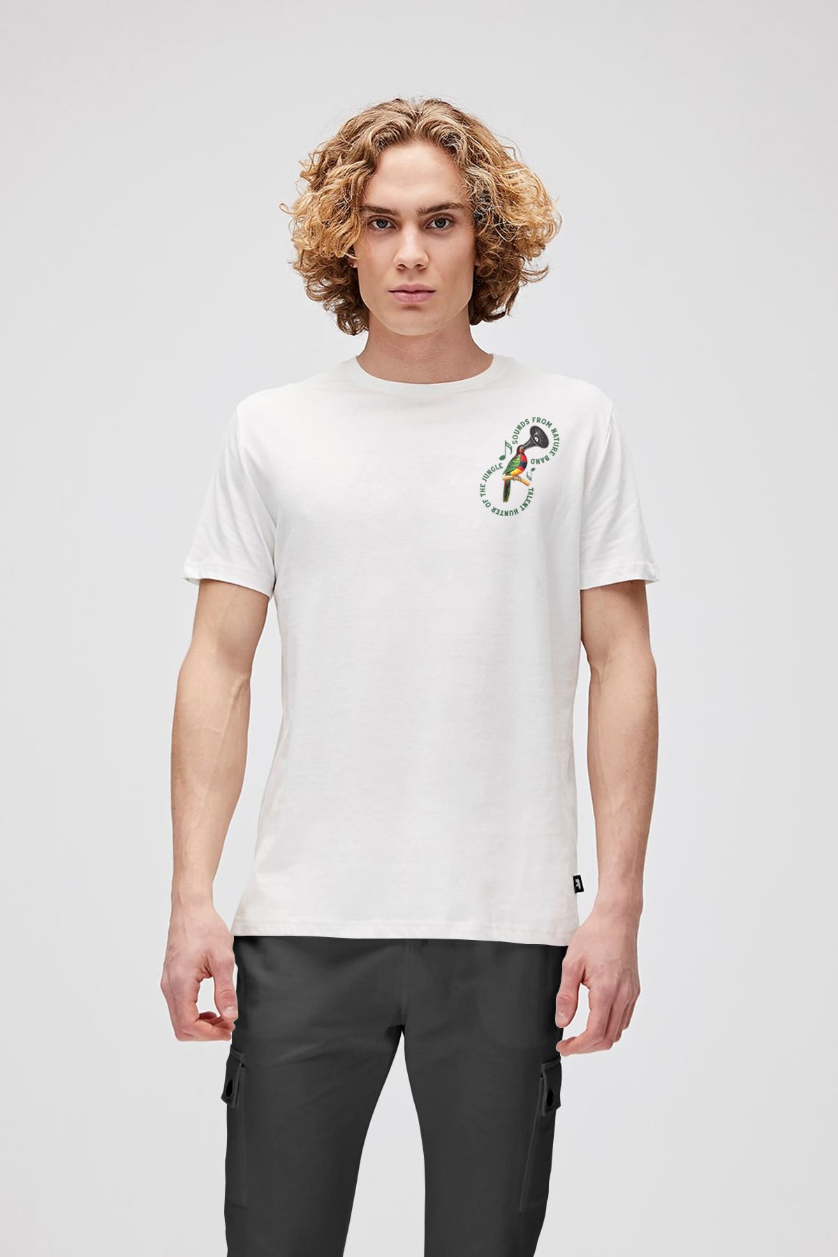 NATURE BAND T-SHIRT PRINTED T-SHIRT BEYAZ  MAN T-SHIRT NATURE BAND T-SHIRTNATURE BAND T-SHIRT