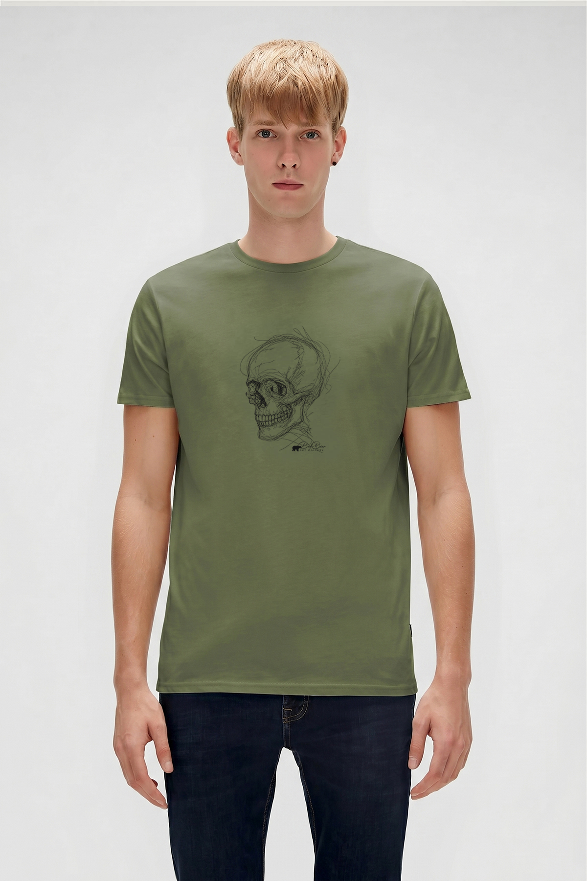 REBORN T-SHIRT PRINTED T-SHIRT SOLUK YEŞİL  MAN T-SHIRT REBORN T-SHIRTREBORN T-SHIRT