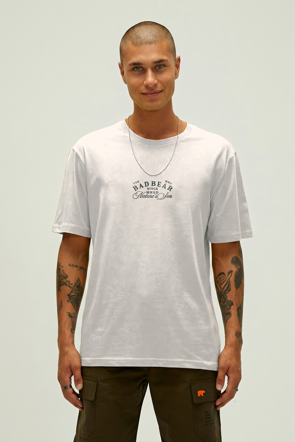 UNBEARABLE  T-SHIRT PRINTED T-SHIRT BEYAZ  MAN T-SHIRT UNBEARABLE  T-SHIRTUNBEARABLE  T-SHIRT