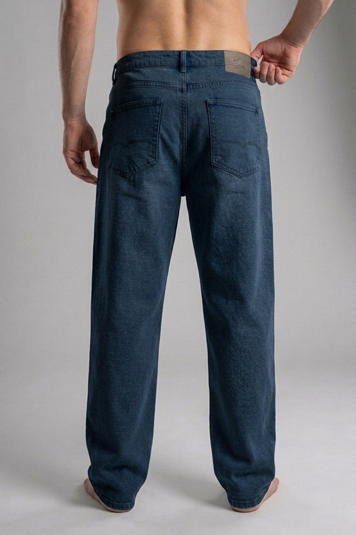 WIDE JEANS JEANS KOYU MAVİ FERMUARLI MAN DENIM WIDE JEANSWIDE JEANS
