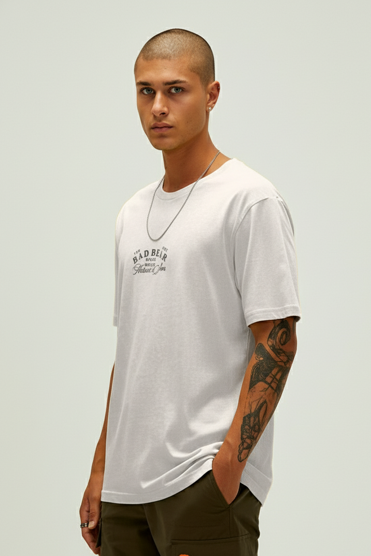UNBEARABLE  T-SHIRT PRINTED T-SHIRT BEYAZ  MAN T-SHIRT UNBEARABLE  T-SHIRTUNBEARABLE  T-SHIRT