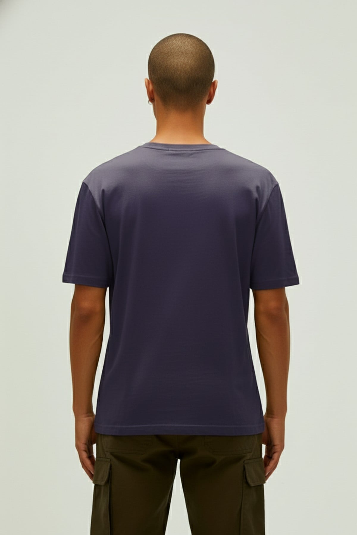 Culture Icon Koyu Mor Erkek Baskılı Tişört