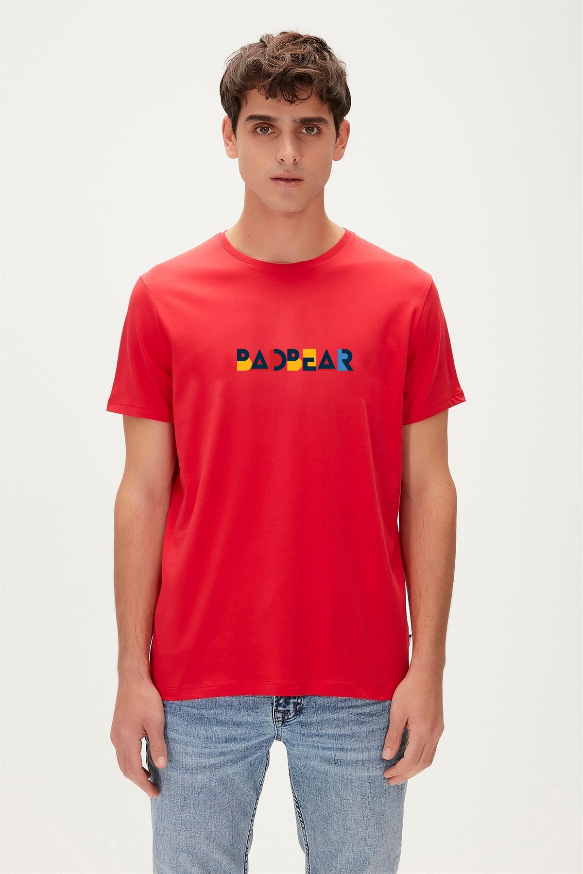 Retro Colors Kırmızı Erkek Baskılı Tişört