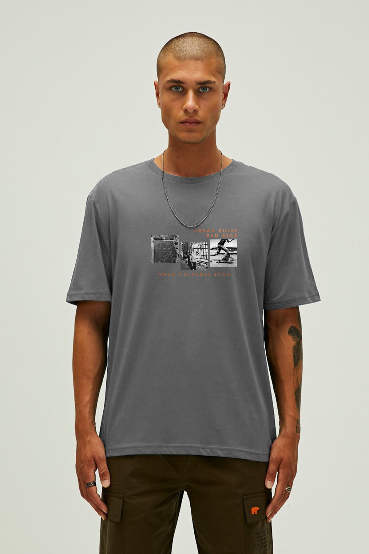 Culture Icon Asfalt Erkek Baskılı Tişört