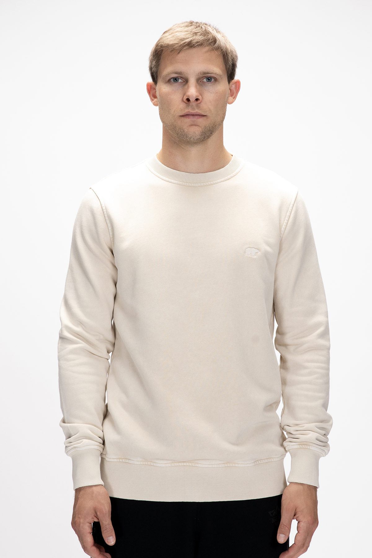 Dab Bej Crewneck Erkek Sweatshirt