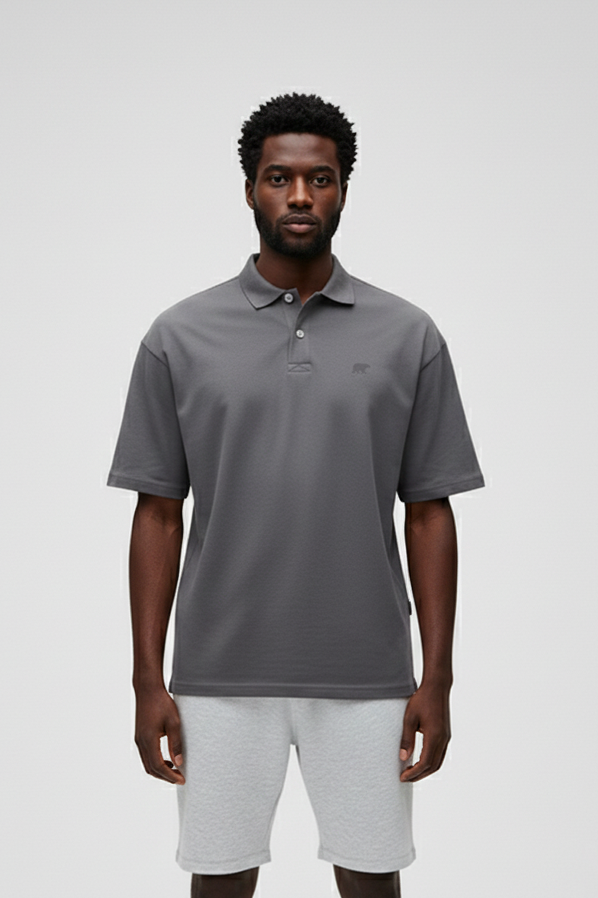 City Walker Asfalt Polo Yaka Erkek Tişört