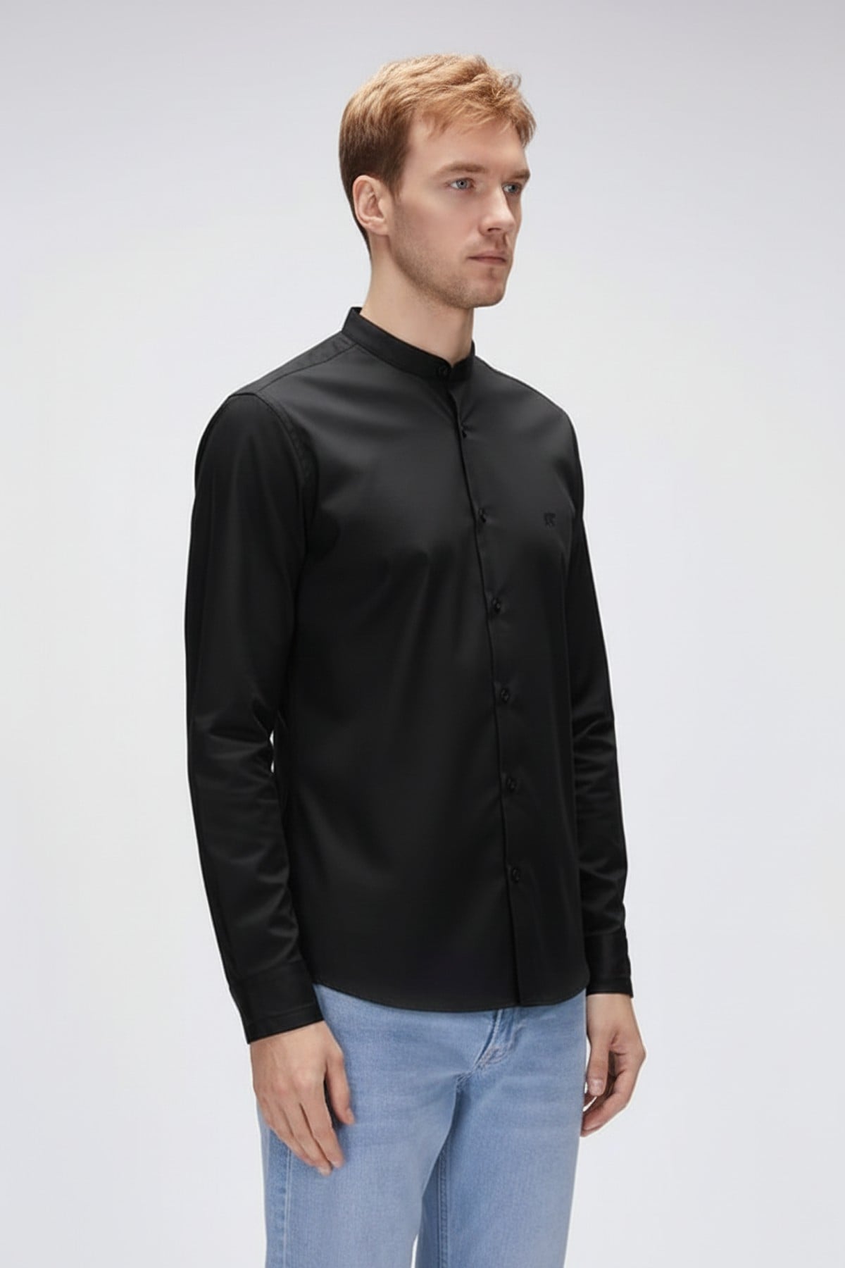 CRUDE SHIRT BASIC SHIRT SİYAH DÜĞMELİ MAN SHIRT CRUDE SHIRTCRUDE SHIRT