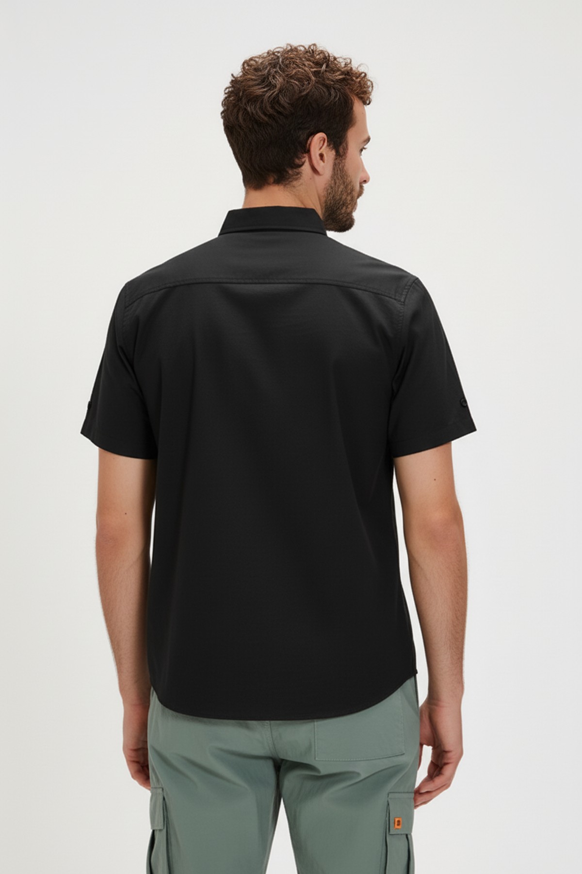 PLANT BASIC SHIRT BASIC SHIRT SİYAH DÜĞMELİ MAN SHIRT PLANT BASIC SHIRTPLANT BASIC SHIRT