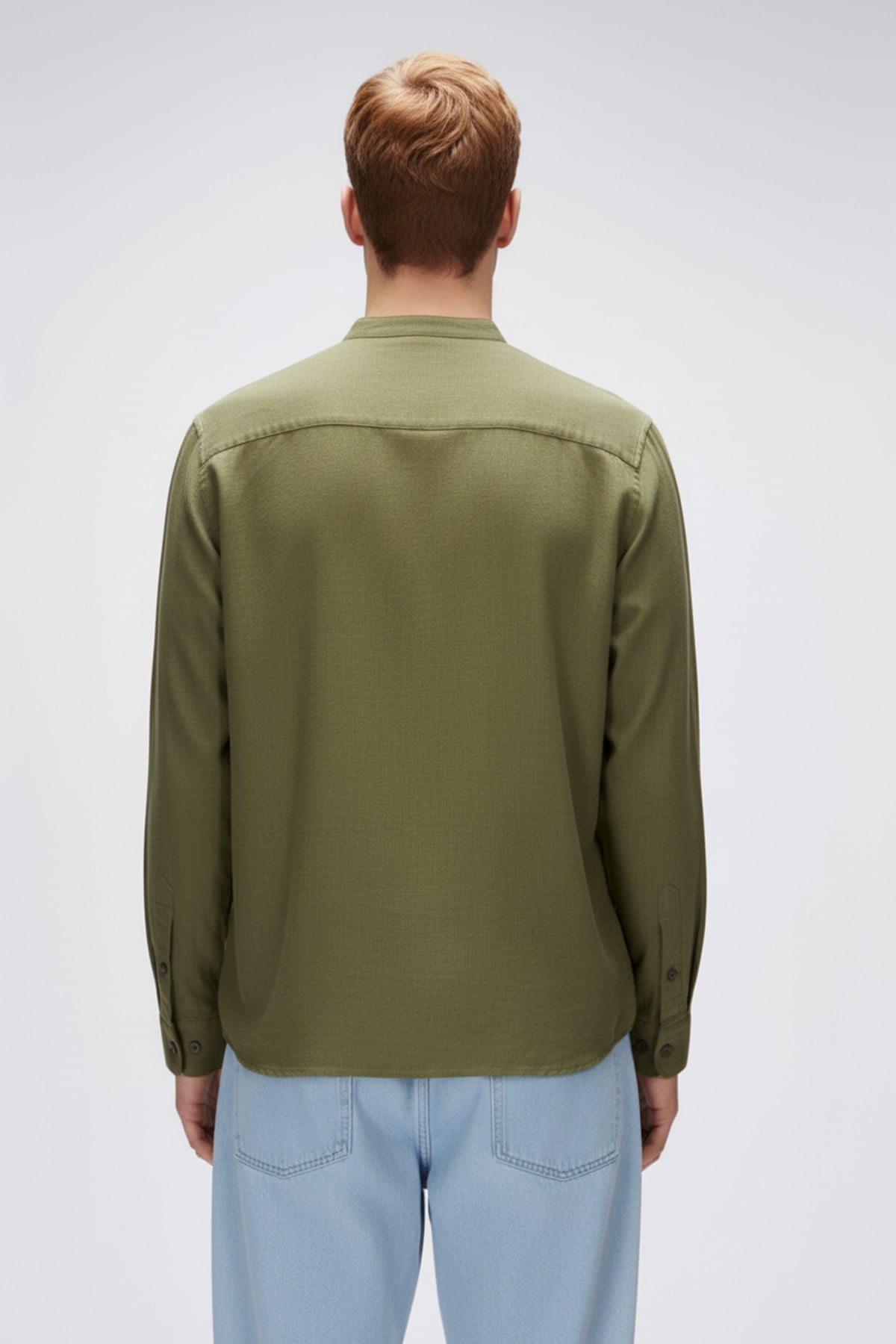 GUIDE SHIRT BASIC SHIRT SOLUK YEŞİL DÜĞMELİ MAN SHIRT GUIDE SHIRTGUIDE SHIRT