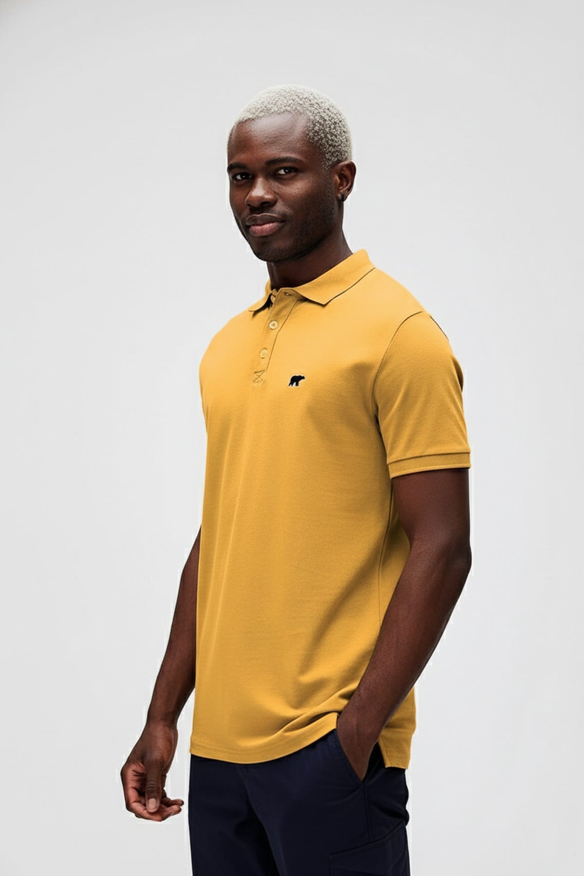 GABRIEL POLO POLO T-SHIRT SARI DÜĞMELİ MAN T-SHIRT GABRIEL POLOGABRIEL POLO