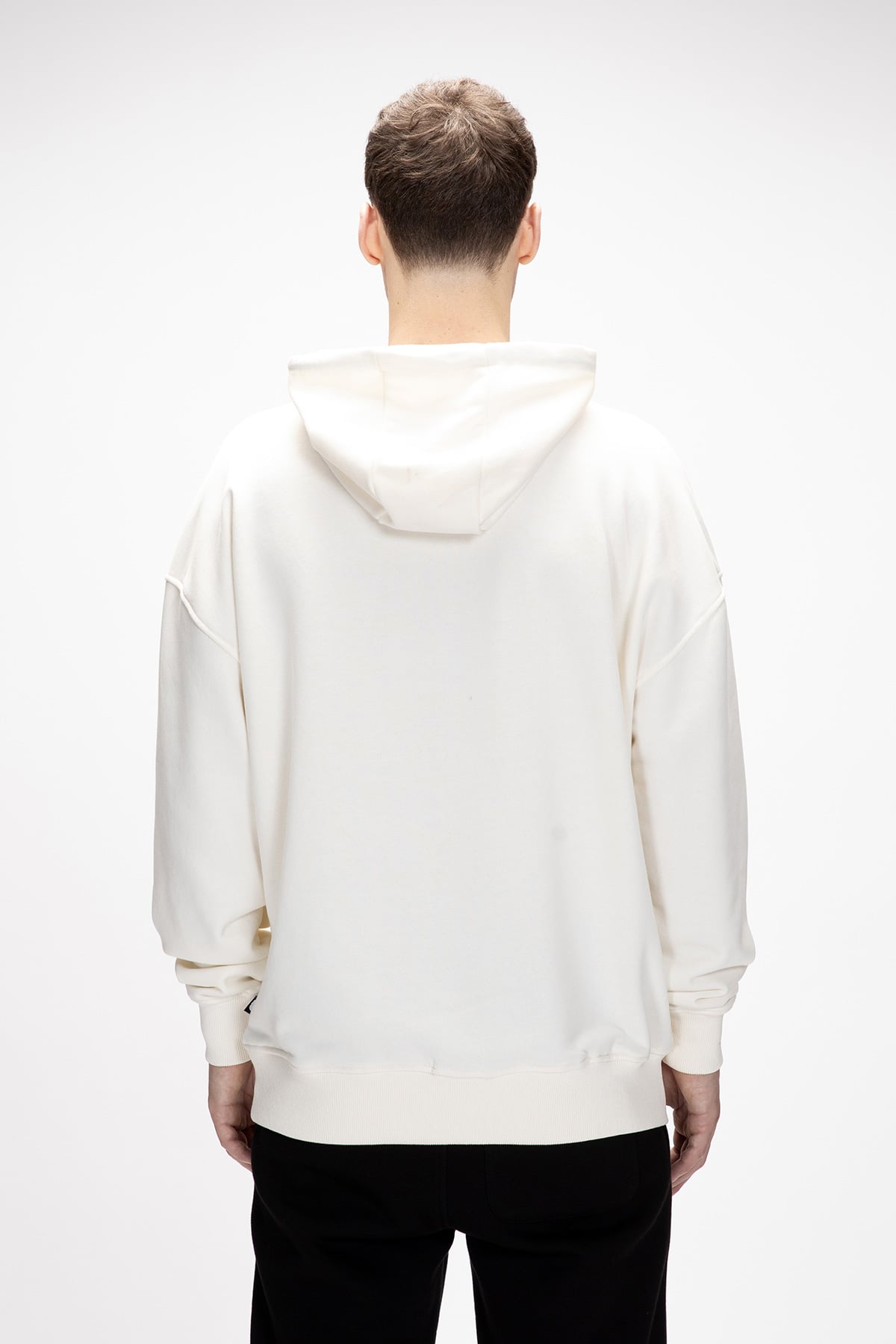 York Marshmallow Kapüşonlu Oversize Erkek Baskılı Sweatshirt