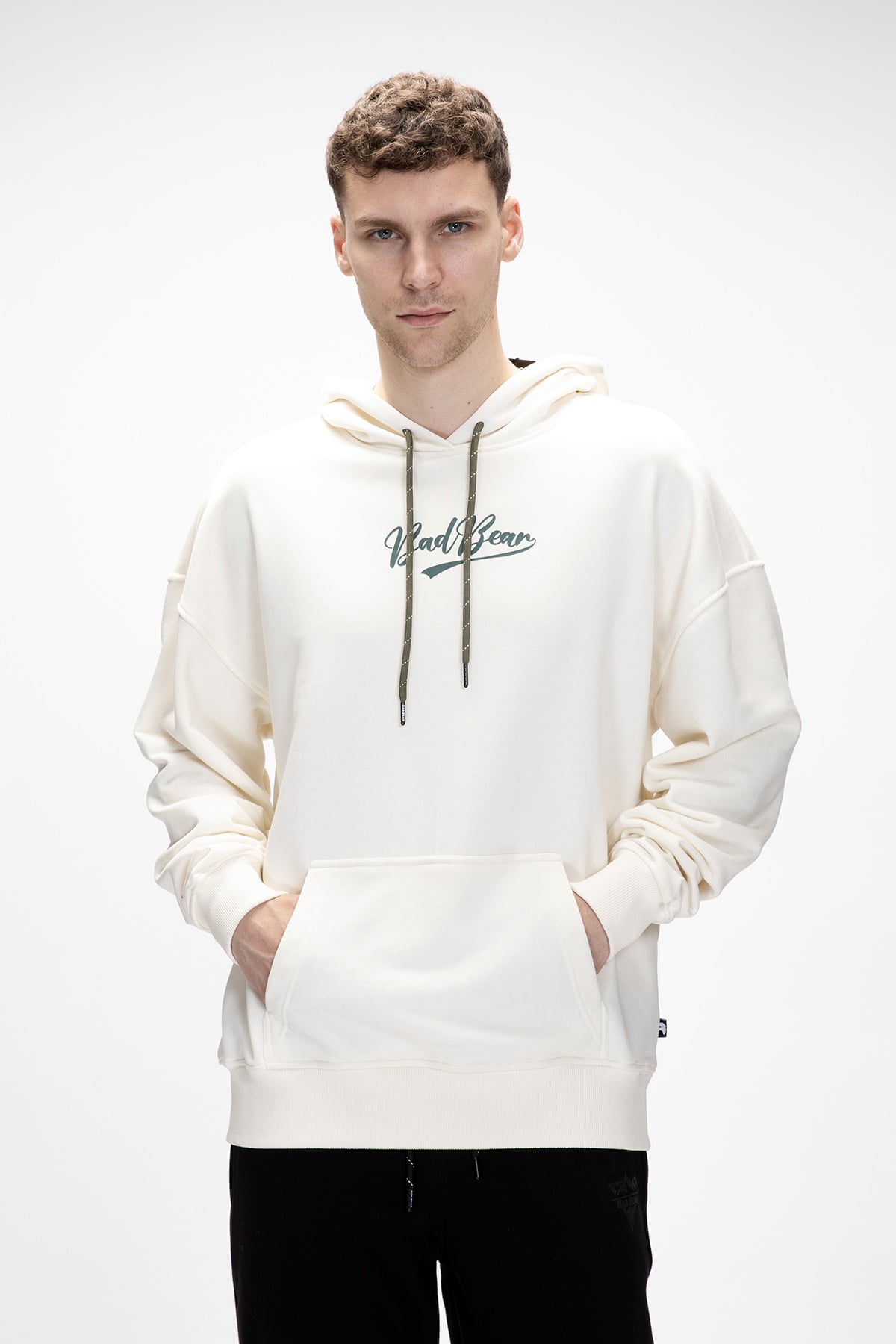 York Marshmallow Kapüşonlu Oversize Erkek Baskılı Sweatshirt
