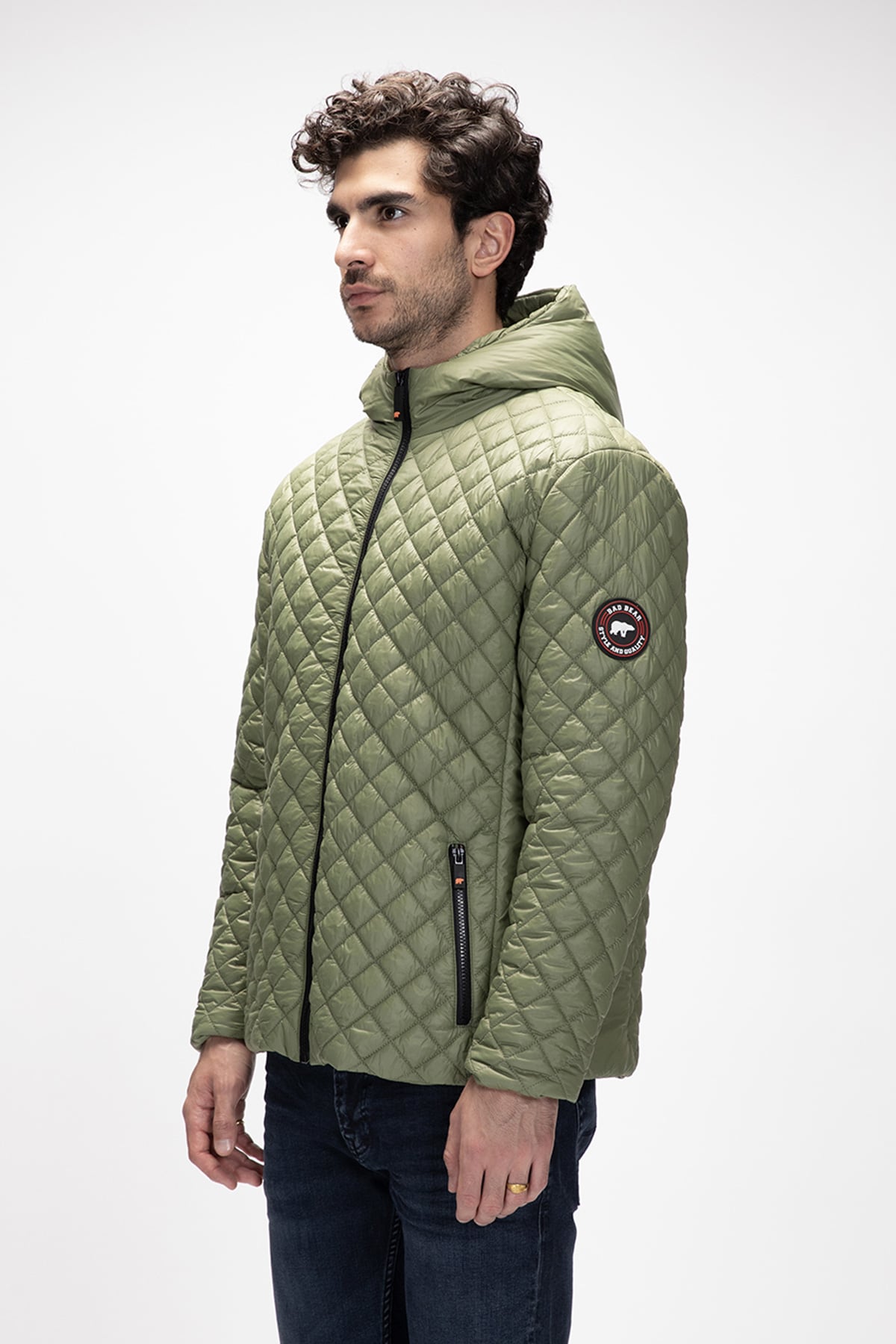 Shang Soluk Yeşi̇L Puffer Kapüşonlu Erkek Mont