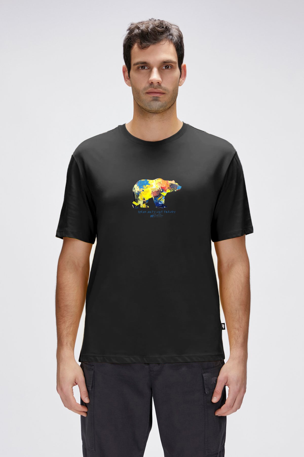 SPEAK ARTY T-SHIRT PRINTED T-SHIRT SİYAH  MAN T-SHIRT SPEAK ARTY T-SHIRTSPEAK ARTY T-SHIRT