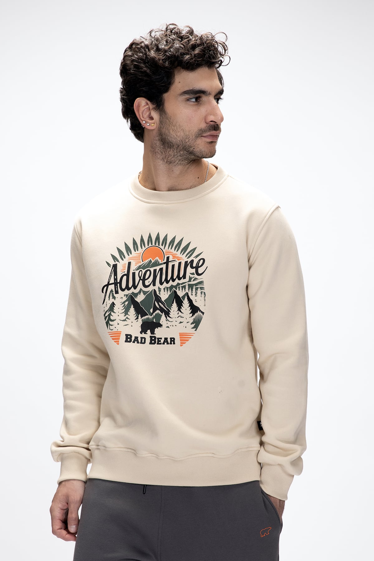 ADVENTURE CREWNECK PRINTED CREWNECK BEJ BELİRTİLMEMİŞ MAN SWEATSHIRT ADVENTURE CREWNECKADVENTURE CREWNECK
