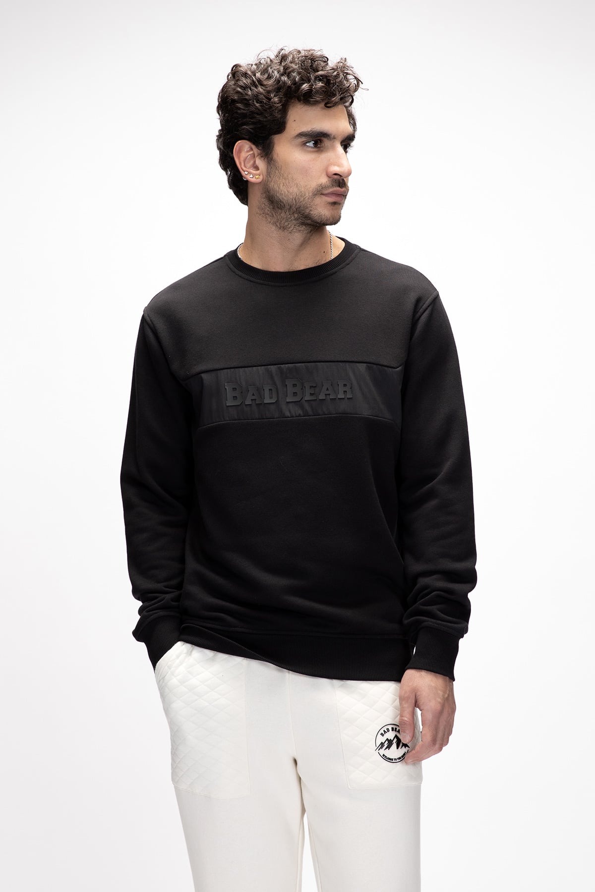 Sailor Si̇yah Crewneck Erkek Sweatshirt