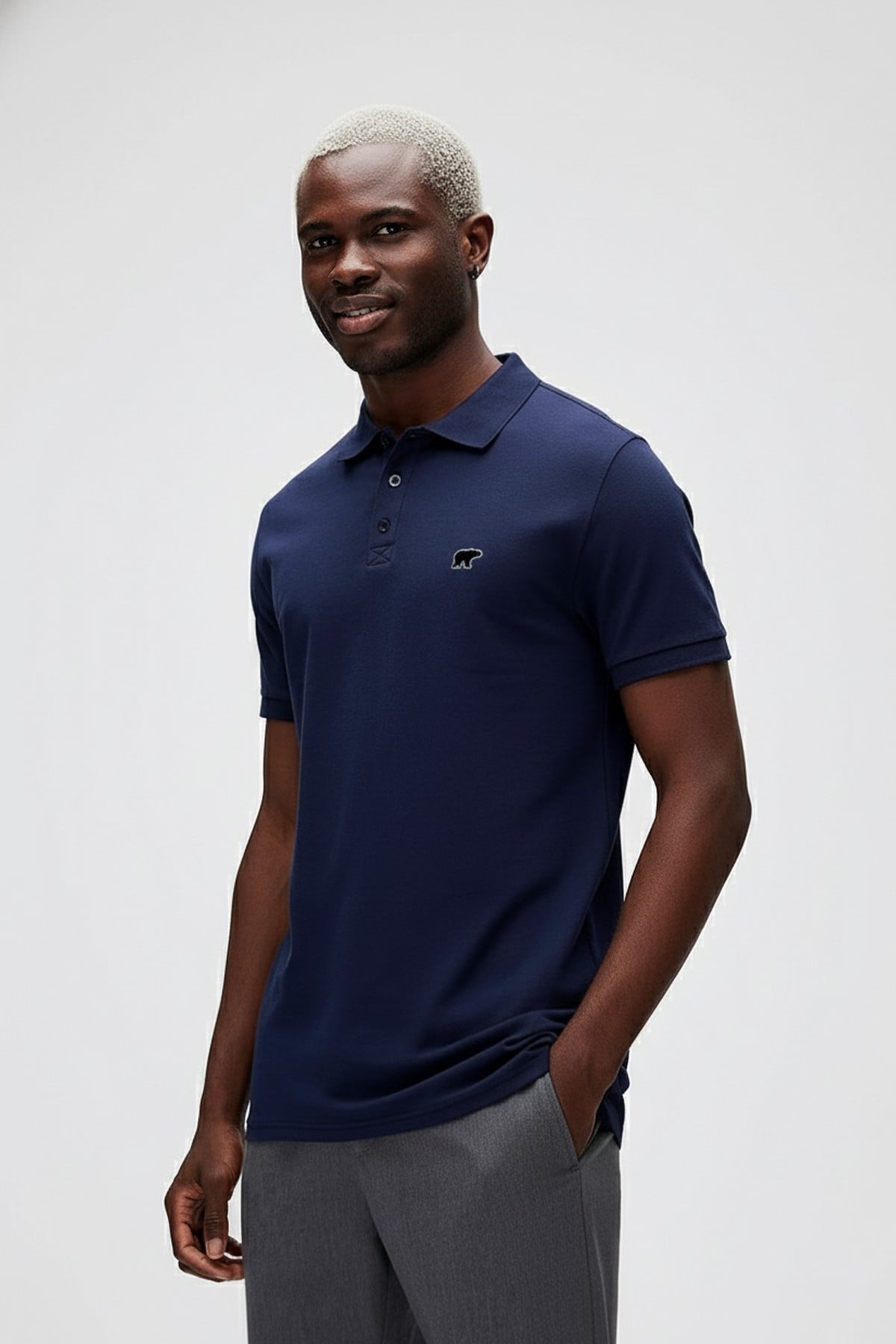 GABRIEL POLO POLO T-SHIRT LACİVERT DÜĞMELİ MAN T-SHIRT GABRIEL POLOGABRIEL POLO