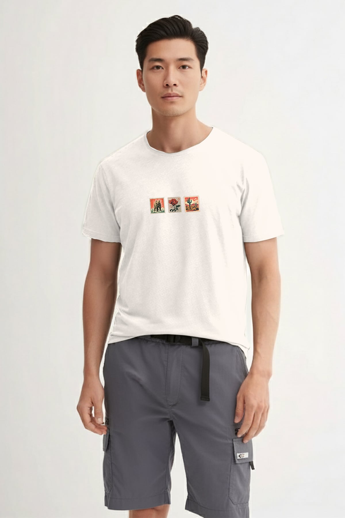 ROSE T-SHIRT PRINTED T-SHIRT BEYAZ  MAN T-SHIRT ROSE T-SHIRTROSE T-SHIRT