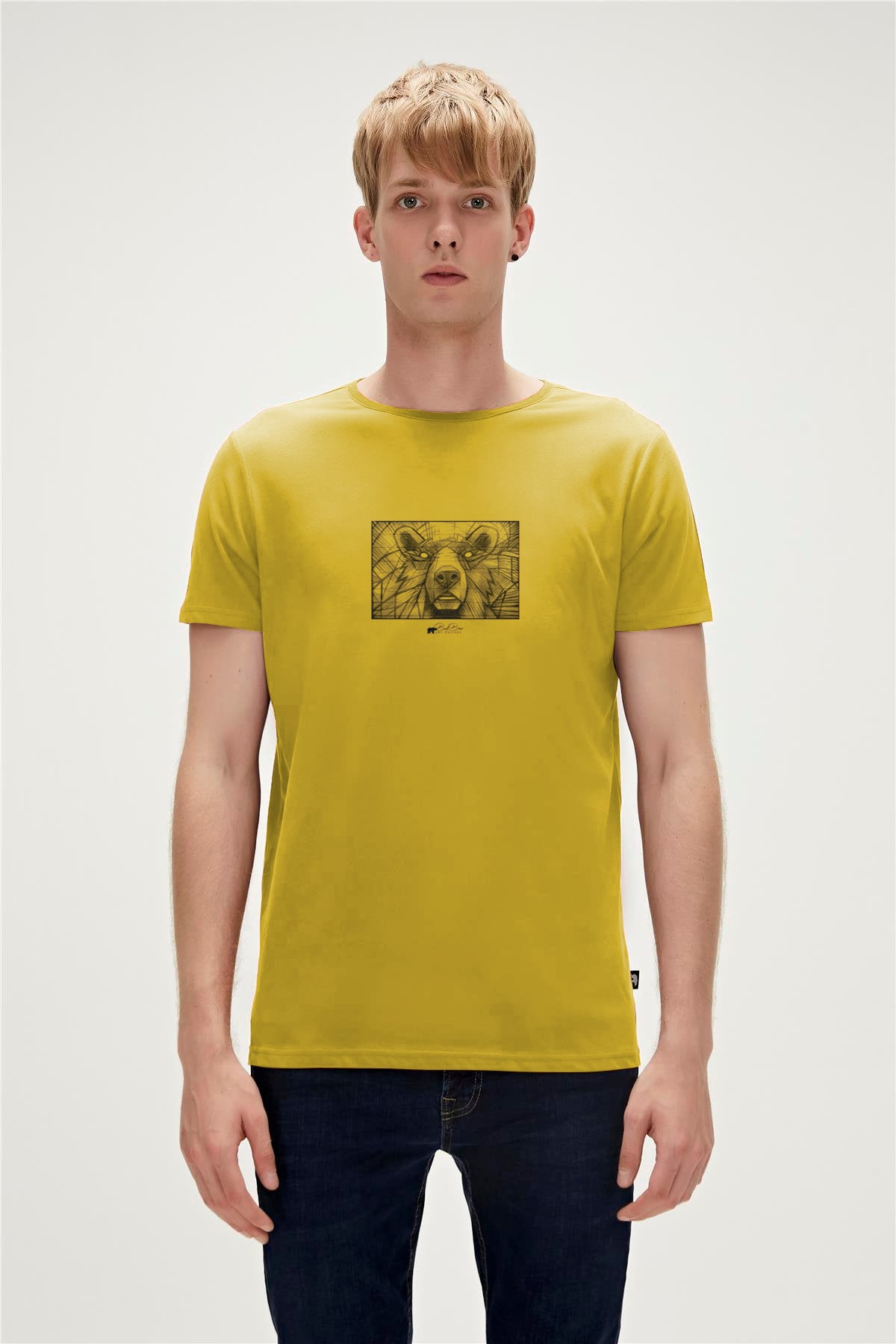 WALL BEAR T-SHIRT PRINTED T-SHIRT SARI  MAN T-SHIRT WALL BEAR T-SHIRTWALL BEAR T-SHIRT