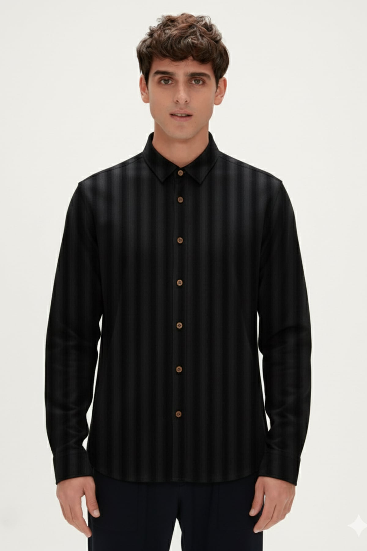 FRUITY SHIRT BASIC SHIRT SİYAH DÜĞMELİ MAN SHIRT FRUITY SHIRTFRUITY SHIRT