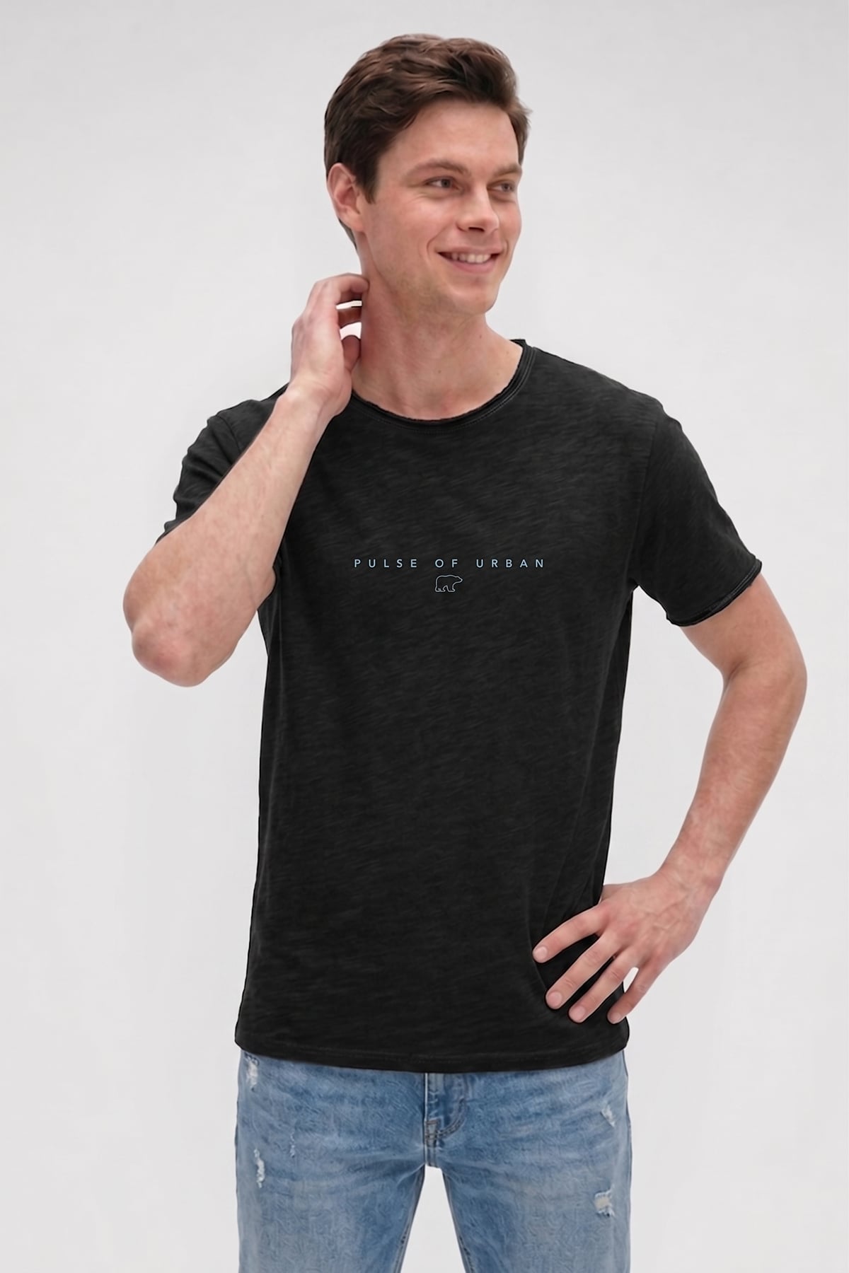 PULSE T-SHIRT PRINTED T-SHIRT SİYAH  MAN T-SHIRT PULSE T-SHIRTPULSE T-SHIRT