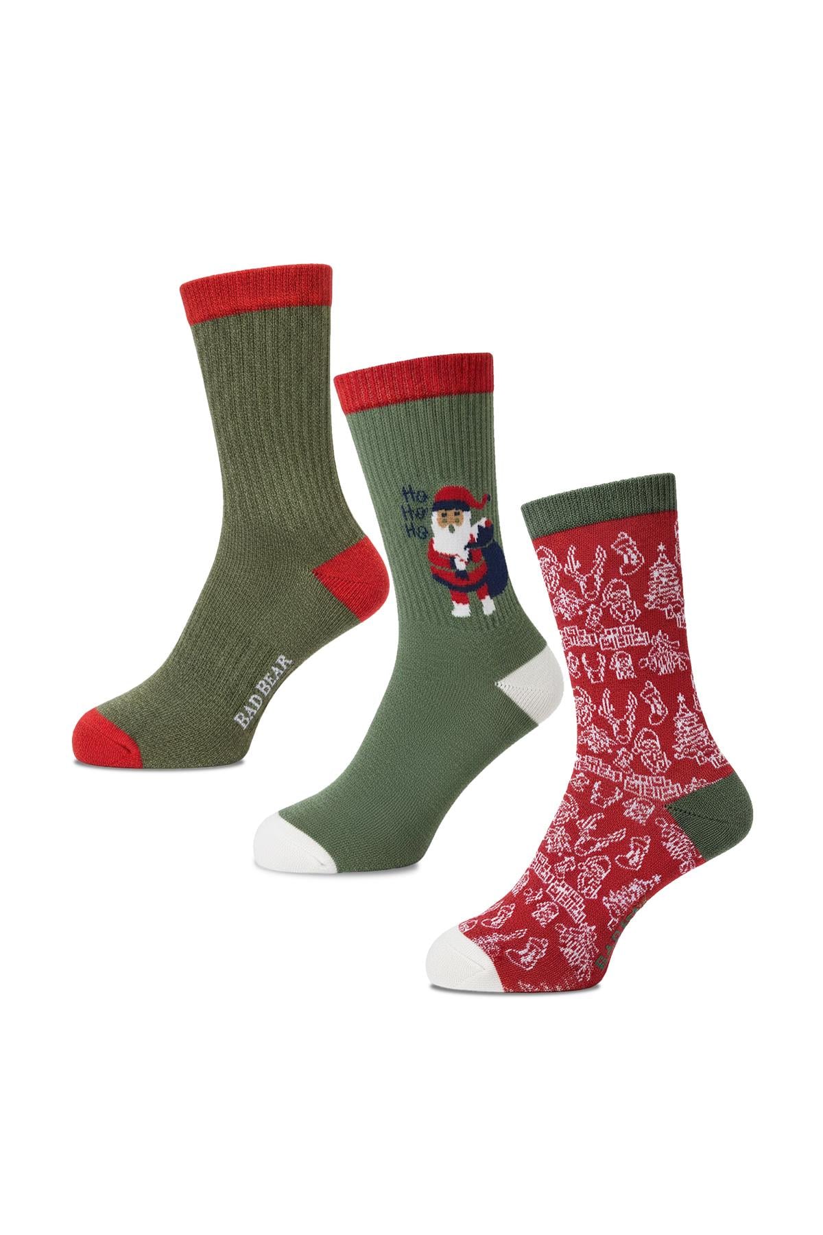 Noel Çok Renkli Unisex 3lü Çorap